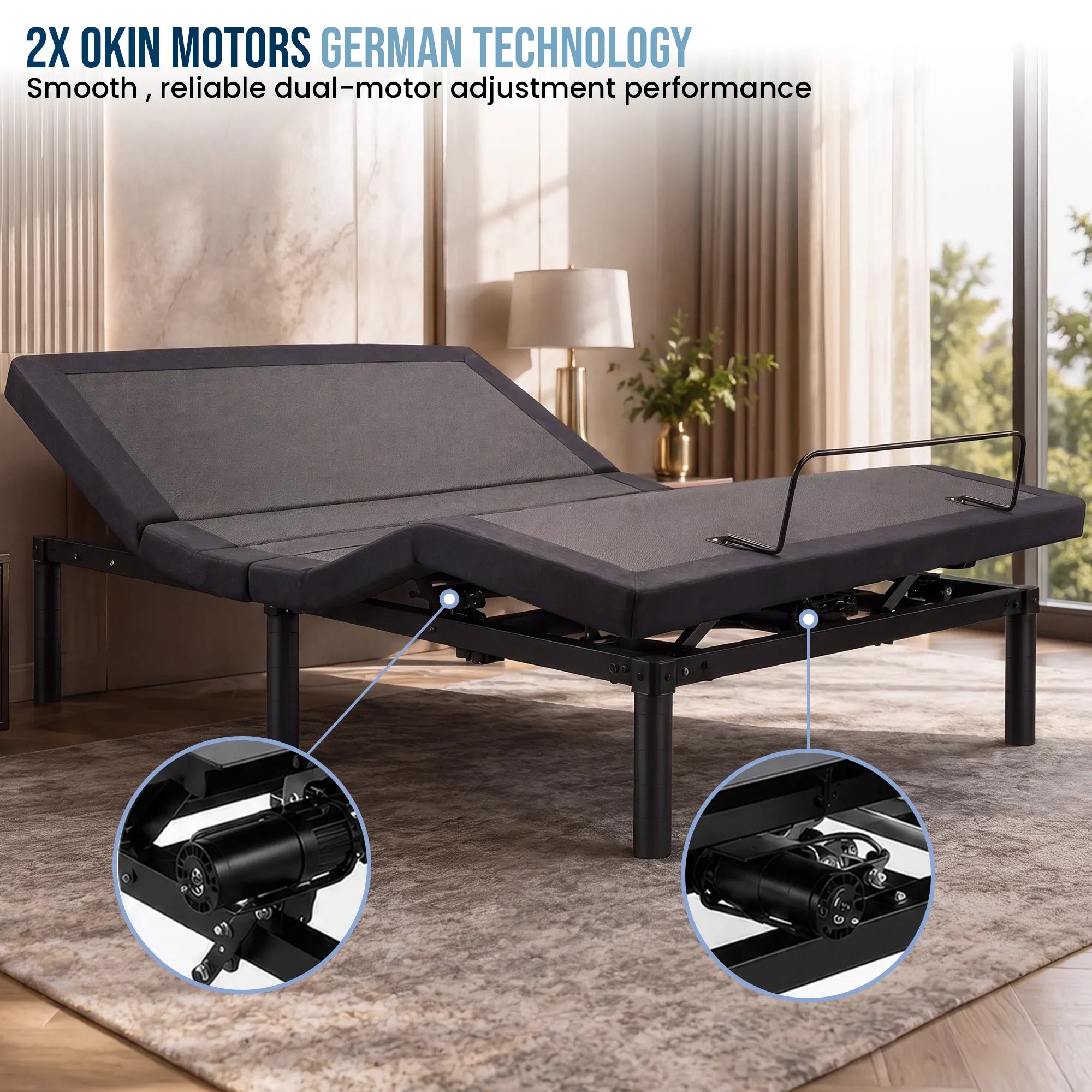 Therapedic Motion Adjustable Double Bed Base with Wireless Remote