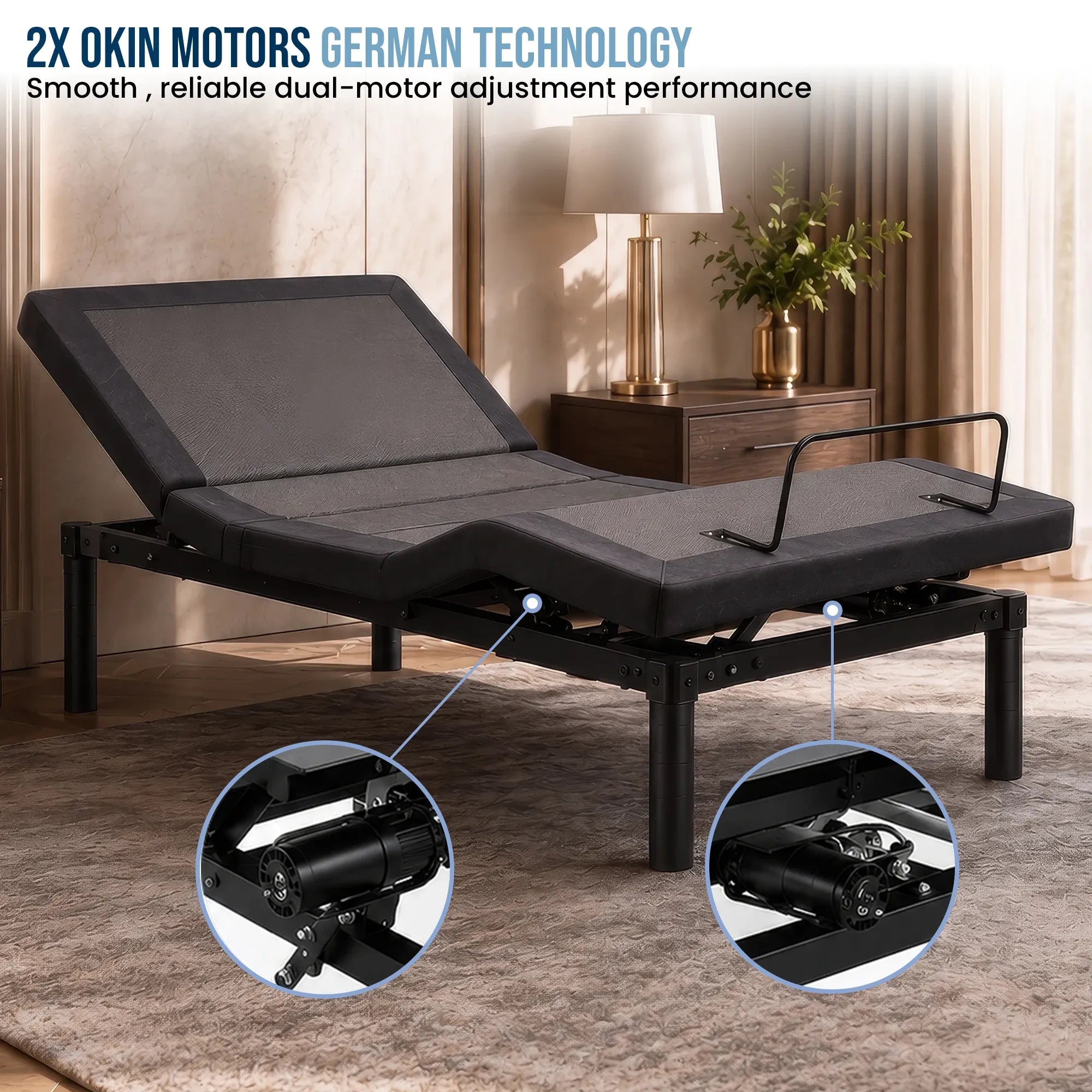 Therapedic Motion Adjustable King Single Bed Base with Wireless Remote