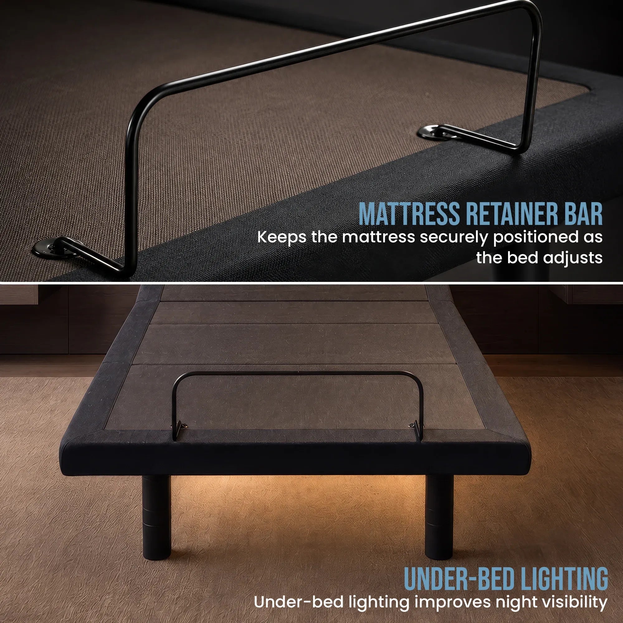 Therapedic Motion Adjustable King Single Bed Base with Wireless Remote