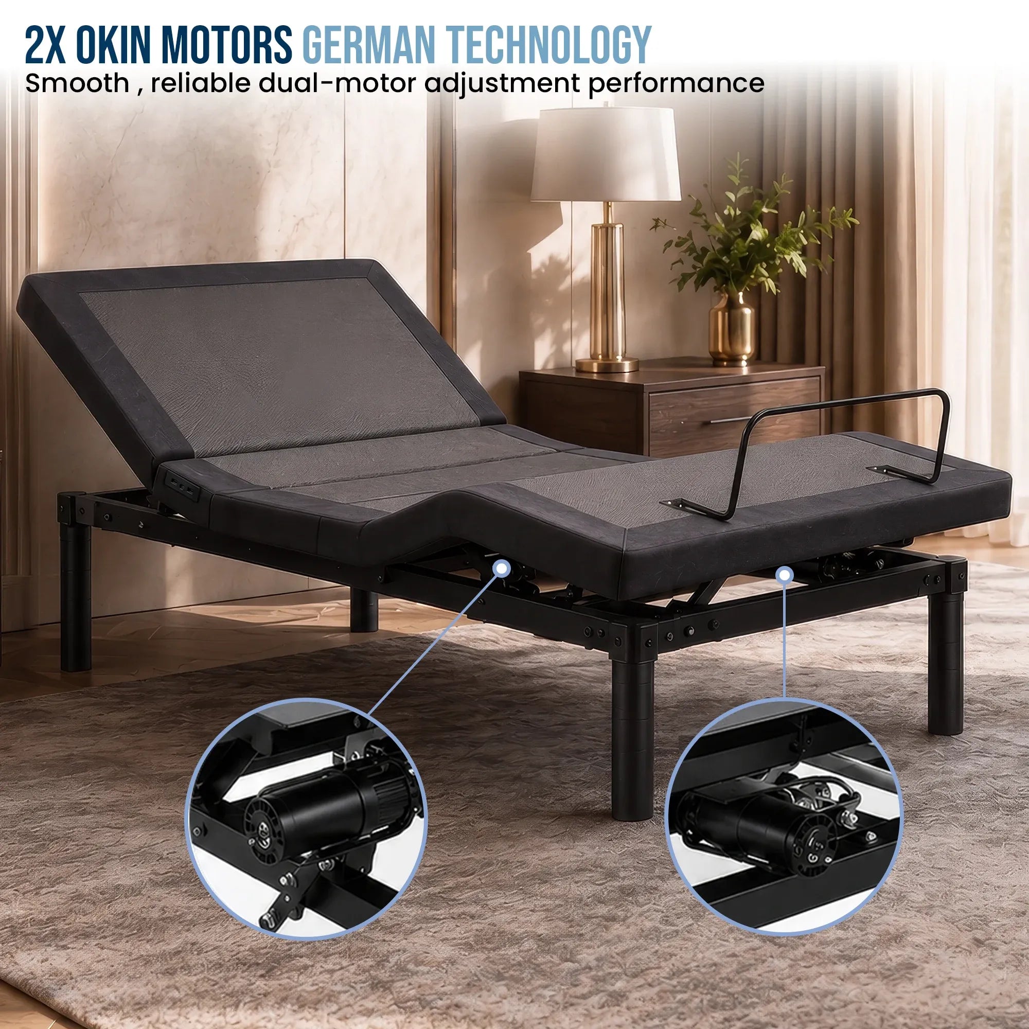 Therapedic Versa Adjustable King Single Bed Base with Massage Function