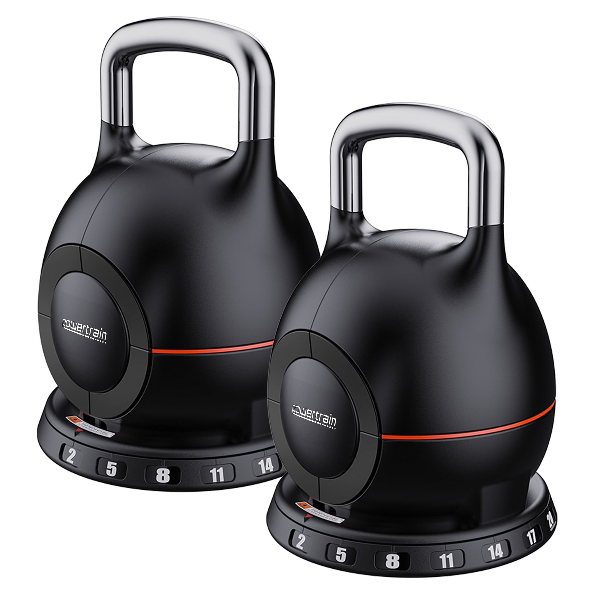 Powertrain 40kg Adjustable Kettlebell One Hand Adjustment Weight Set
