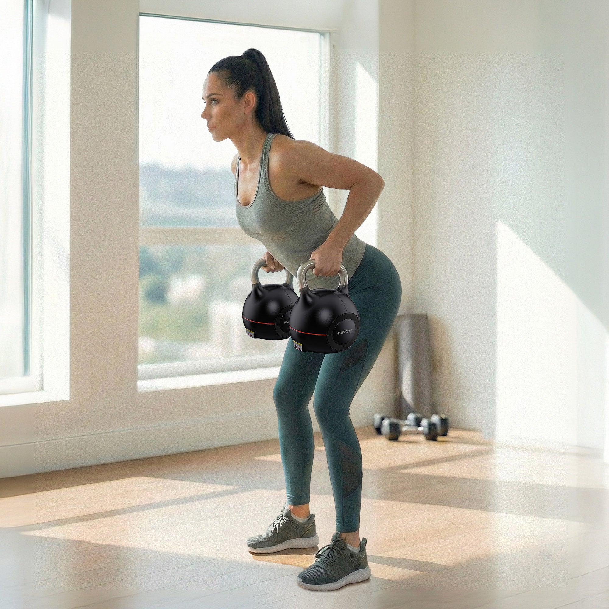 Powertrain 40kg Adjustable Kettlebell One Hand Adjustment Weight Set