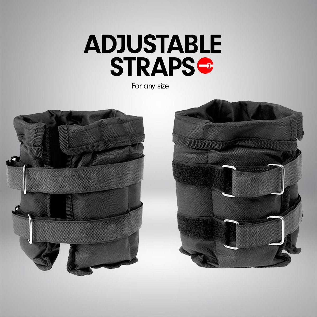 Powertrain 1kg Adjustable Ankle Weights Fitness Gym Equipment