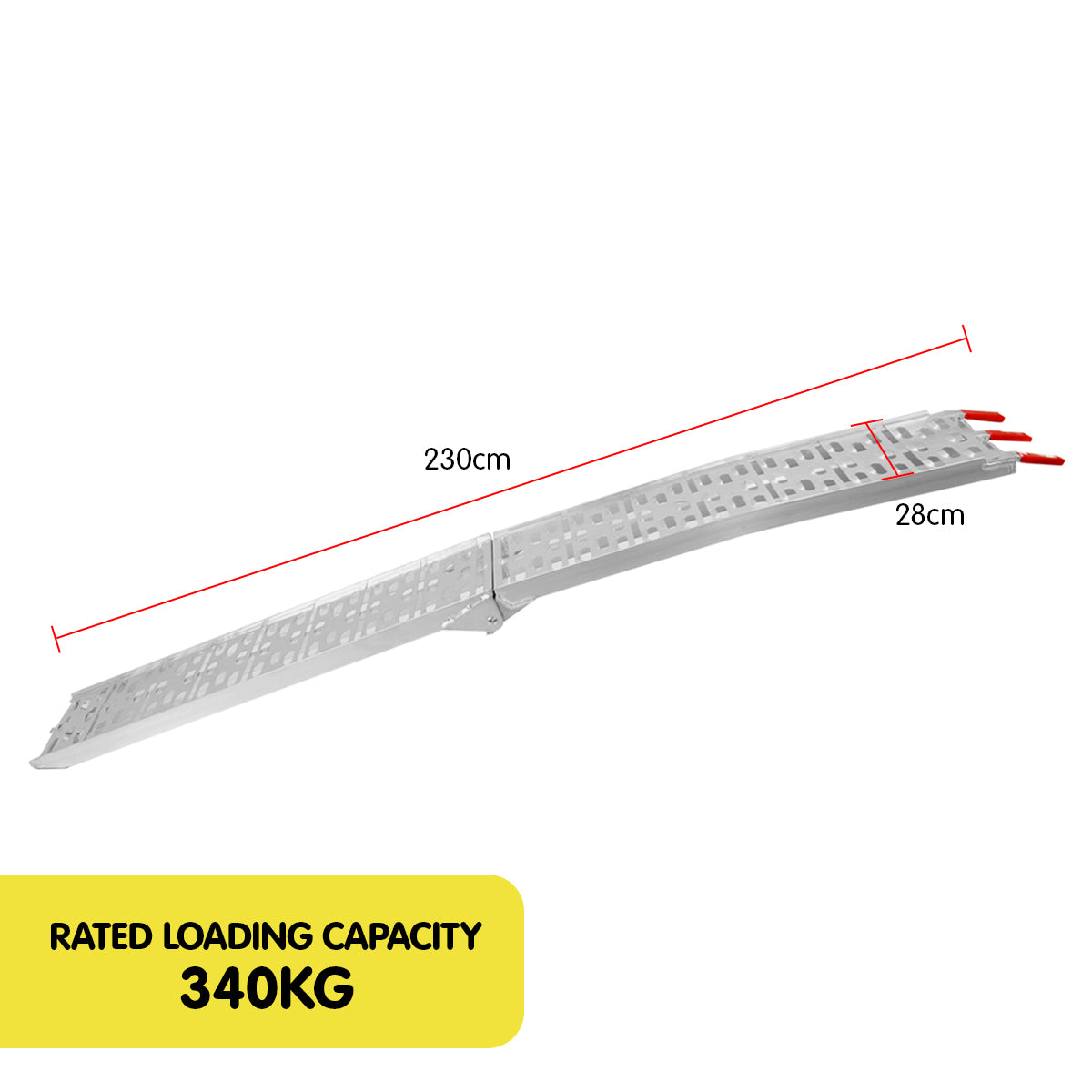 Heavy Duty Folding Aluminium Ramp, 340kg Capacity - RIGG Offroad