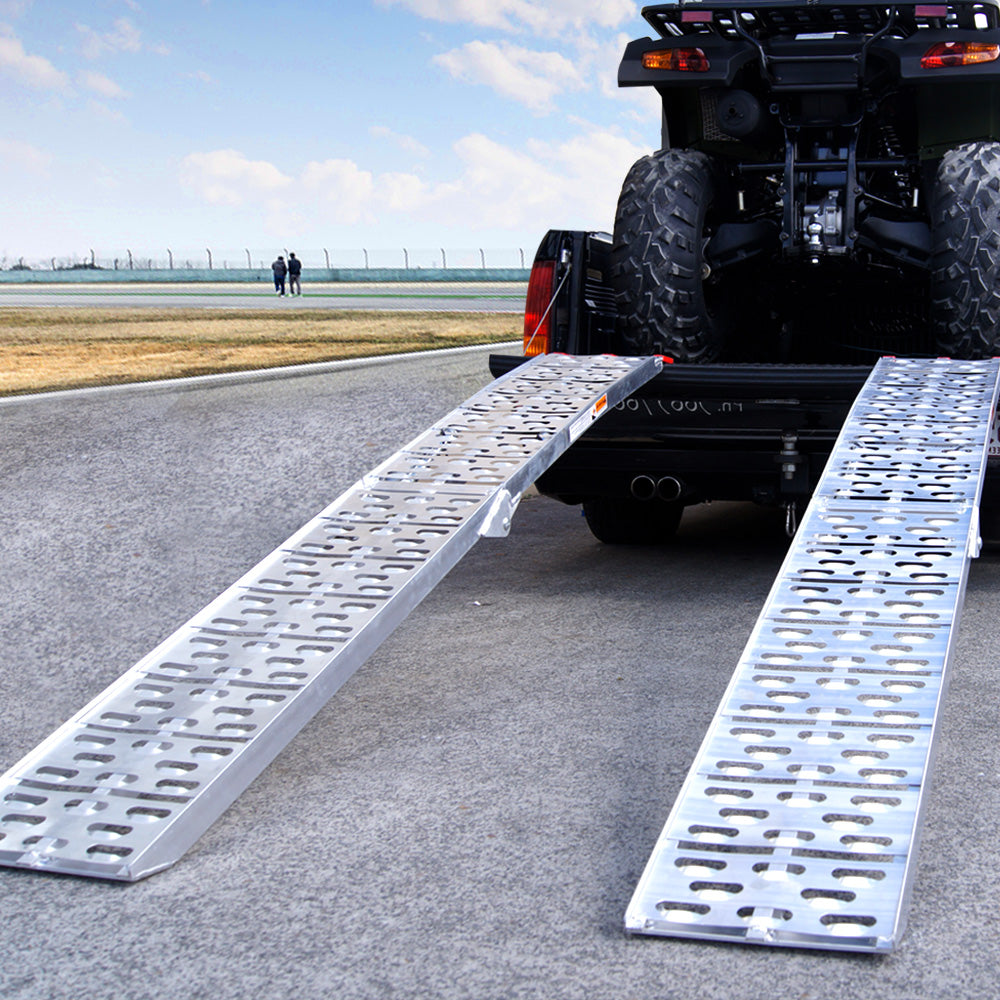 Heavy Duty Folding Aluminium ATV Loading Ramps (2 Pack)