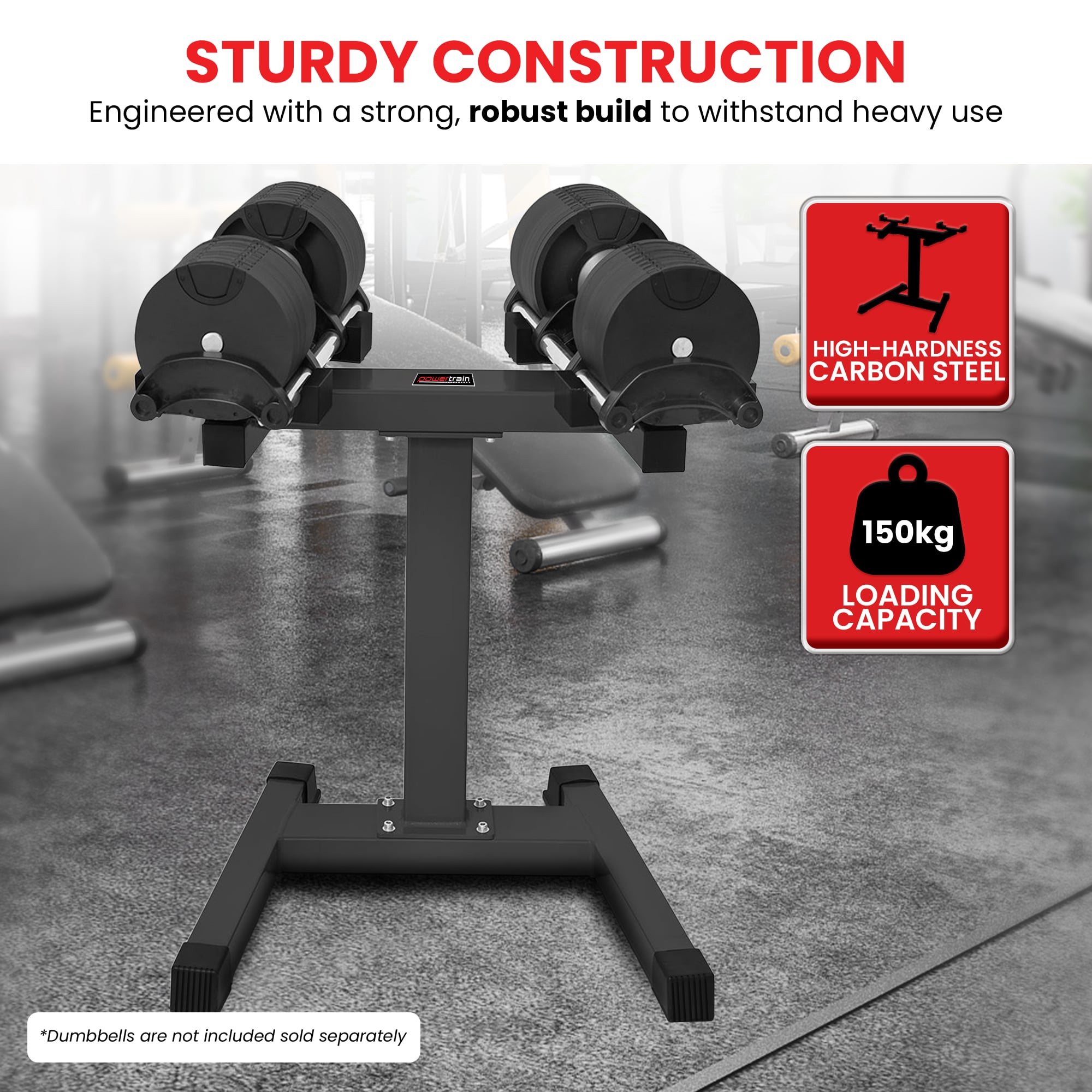 Powertrain 150Kg Adjustable Eon Dumbbell Stand