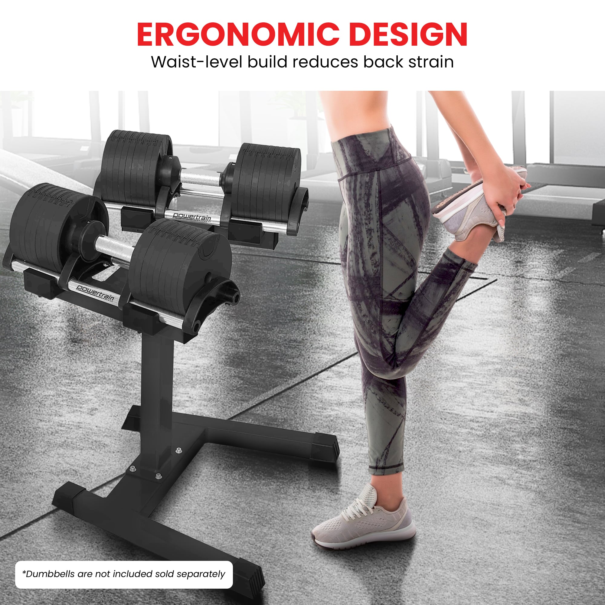 Powertrain 150Kg Adjustable Eon Dumbbell Stand