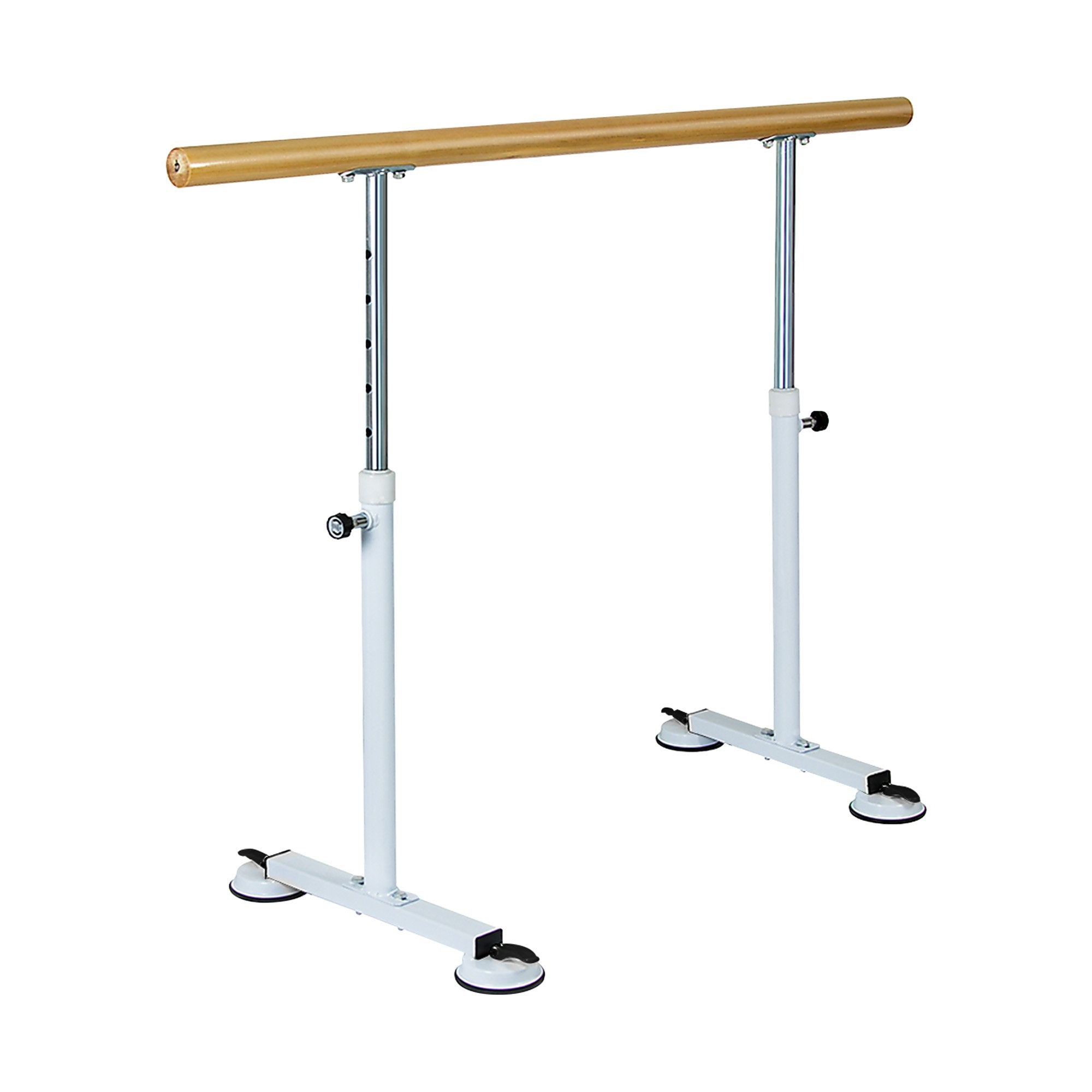 Adjustable Pine Ballet Barre with Steel Legs, 1.5m - Powertrain