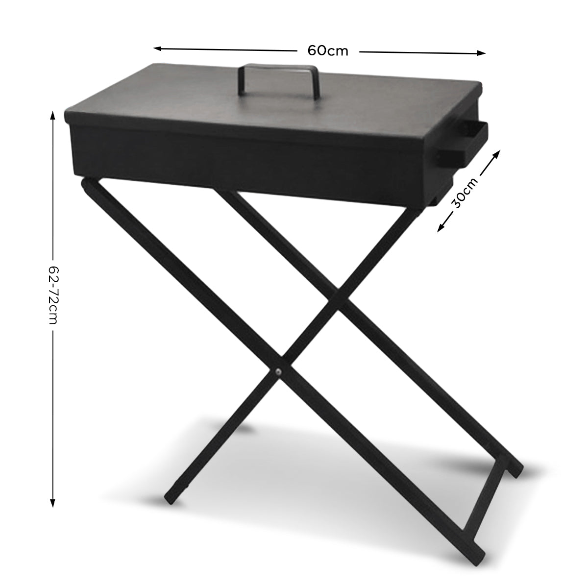 Portable Charcoal BBQ Grill - Foldable, Adjustable Height - Wallaroo