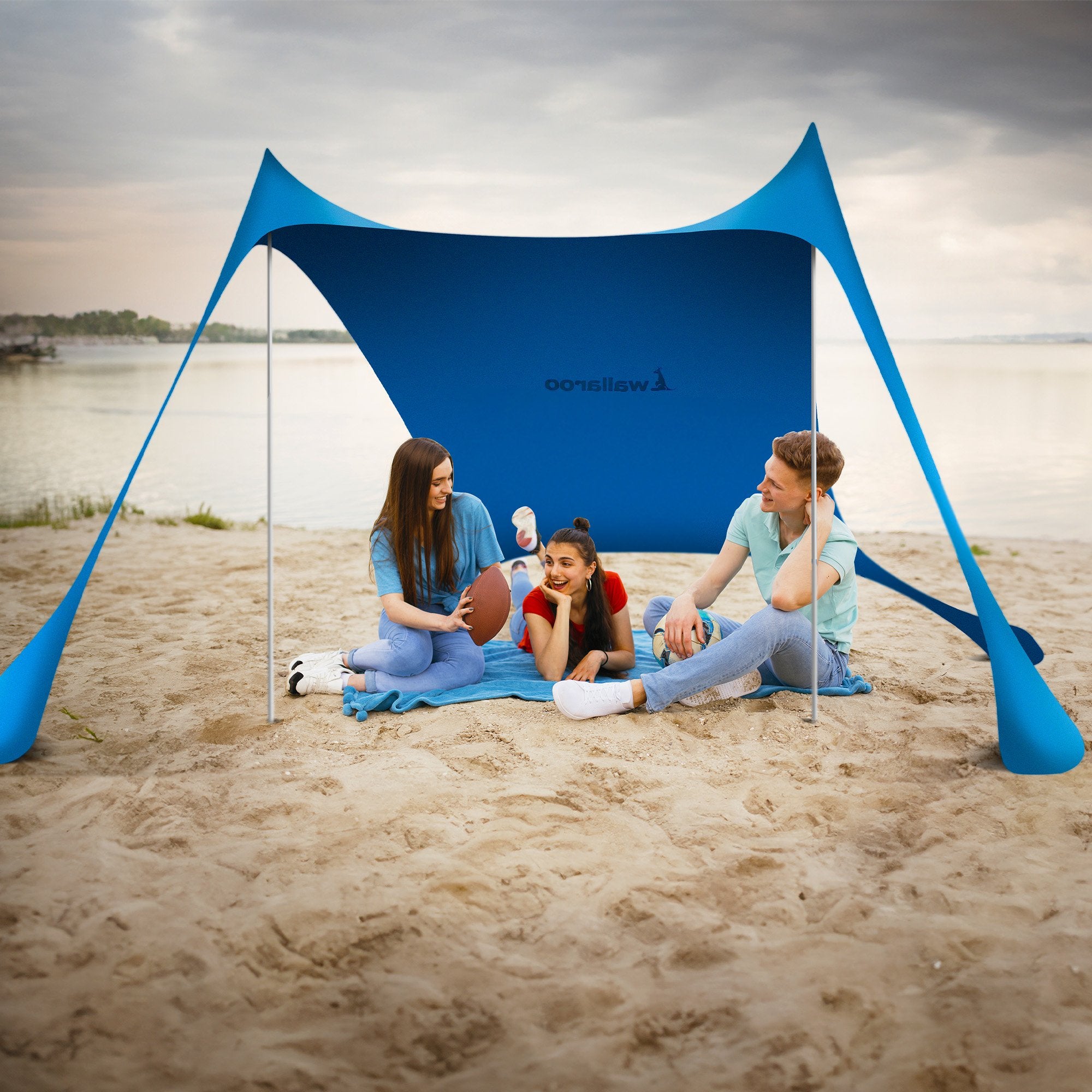 UPF 50+ Portable Beach Tent Canopy, 2m x 2m, Wallaroo