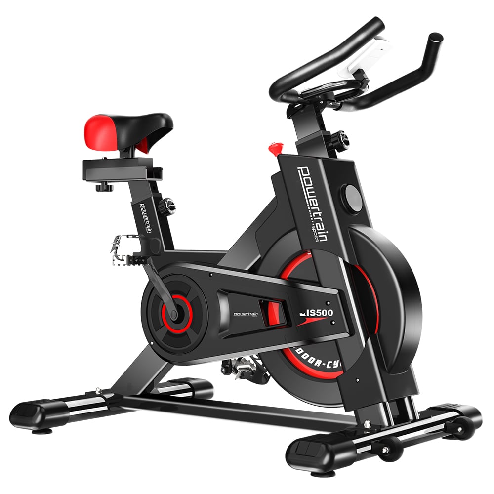 Heavy-Duty Spin Bike with LCD Display, Adjustable Seats - Powertrain