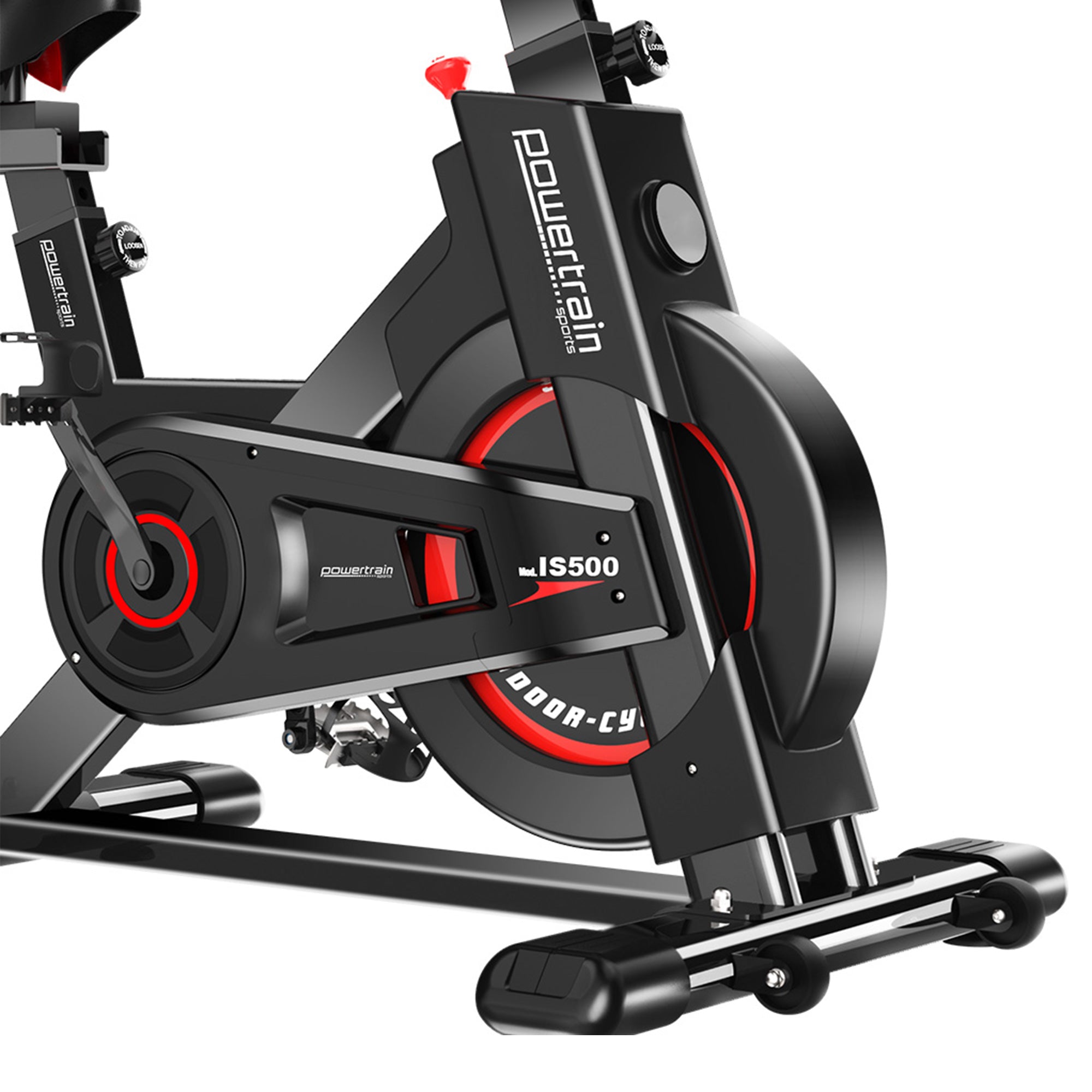 Heavy-Duty Spin Bike with LCD Display, Adjustable Seats - Powertrain