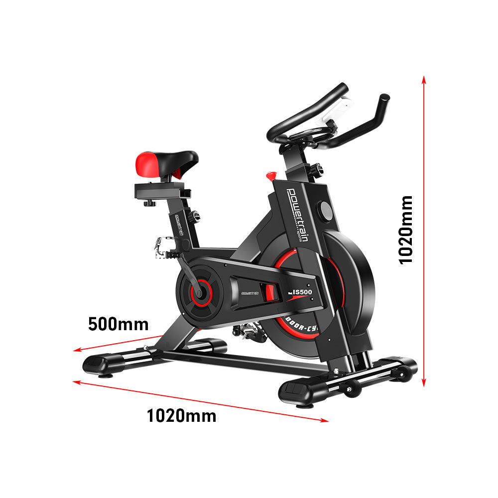 Heavy-Duty Spin Bike with LCD Display, Adjustable Seats - Powertrain