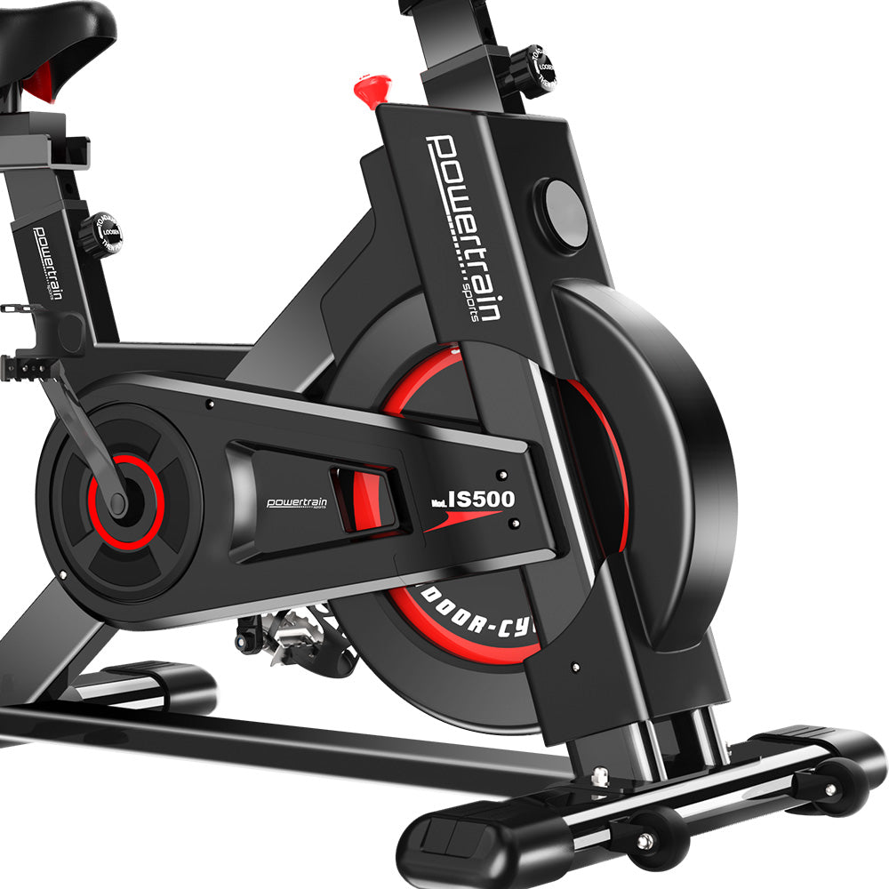 Heavy-Duty Spin Bike with LCD Display, Adjustable Seats - Powertrain