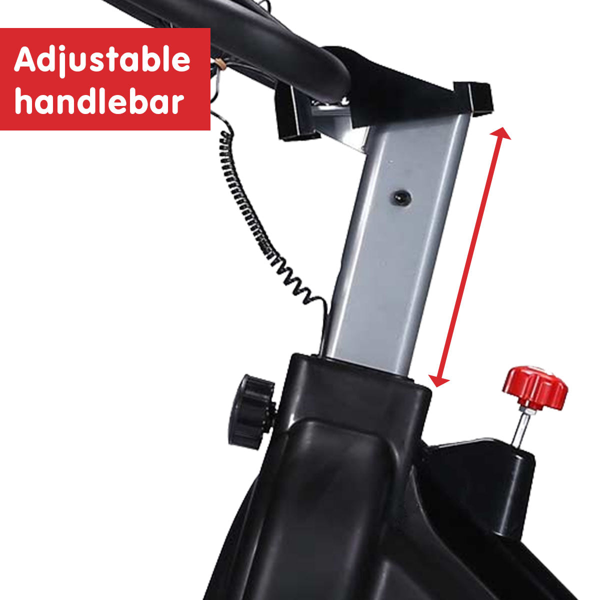 Adjustable LCD Spin Bike with Shock Absorption - PowerTrain