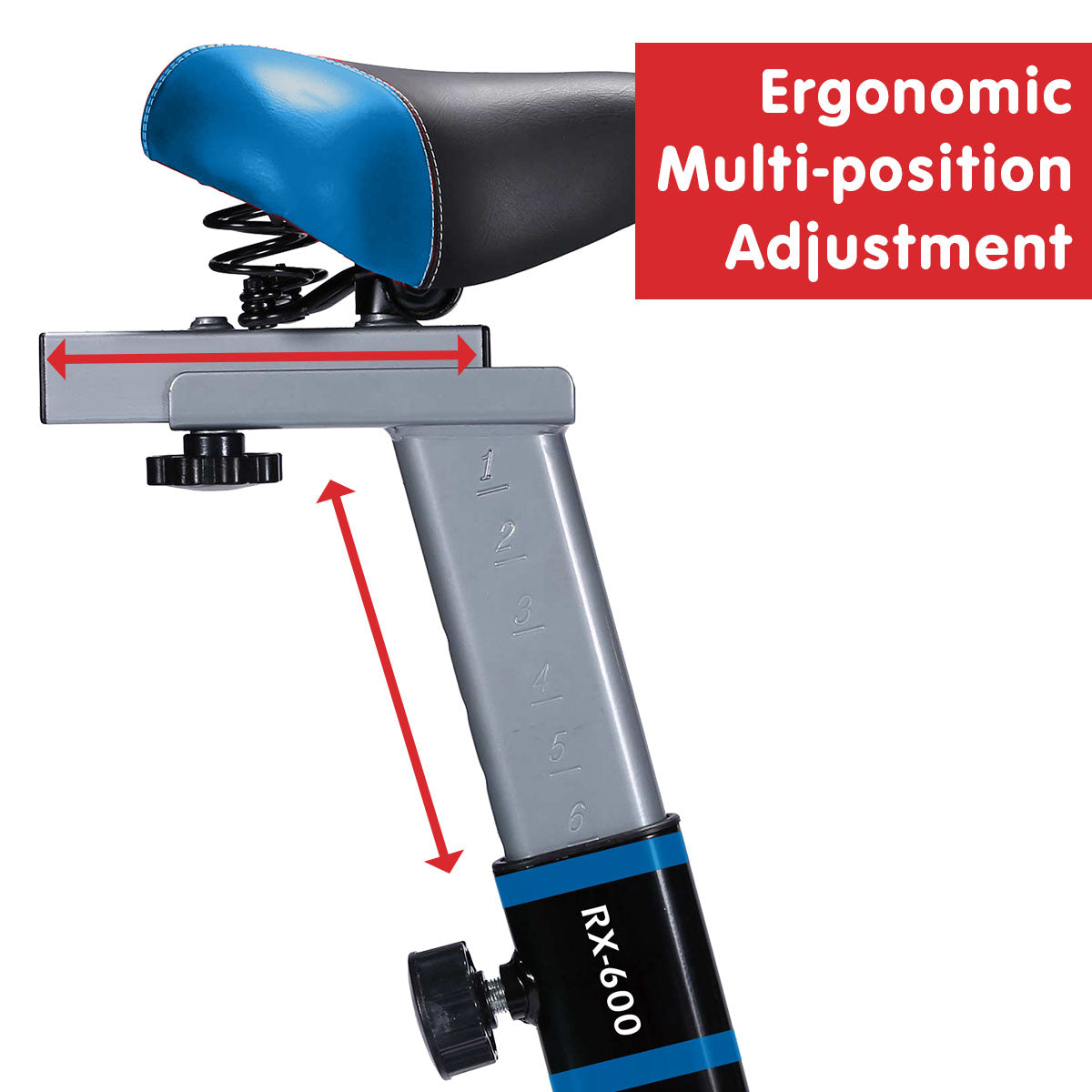 Adjustable LCD Spin Bike with Shock Absorption - PowerTrain