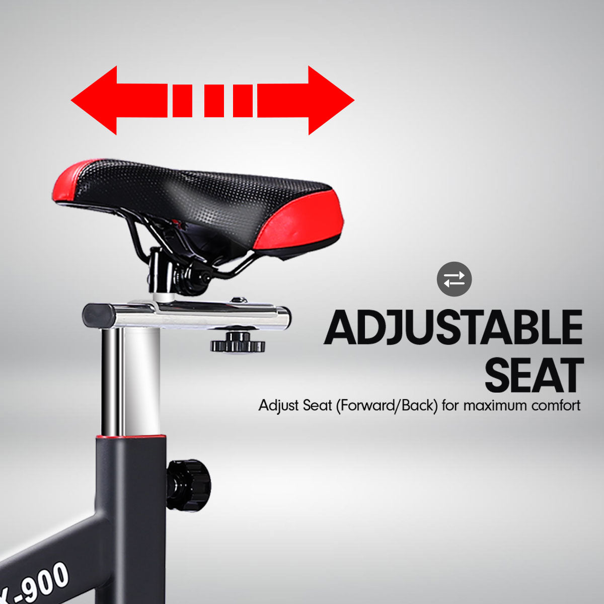 Adjustable Flywheel Spin Bike with LCD Display - Powertrain