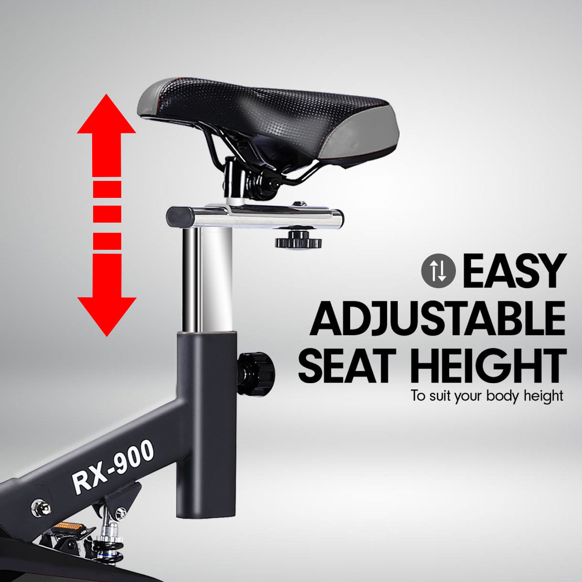 Adjustable Flywheel Spin Bike with LCD Monitor - Powertrain