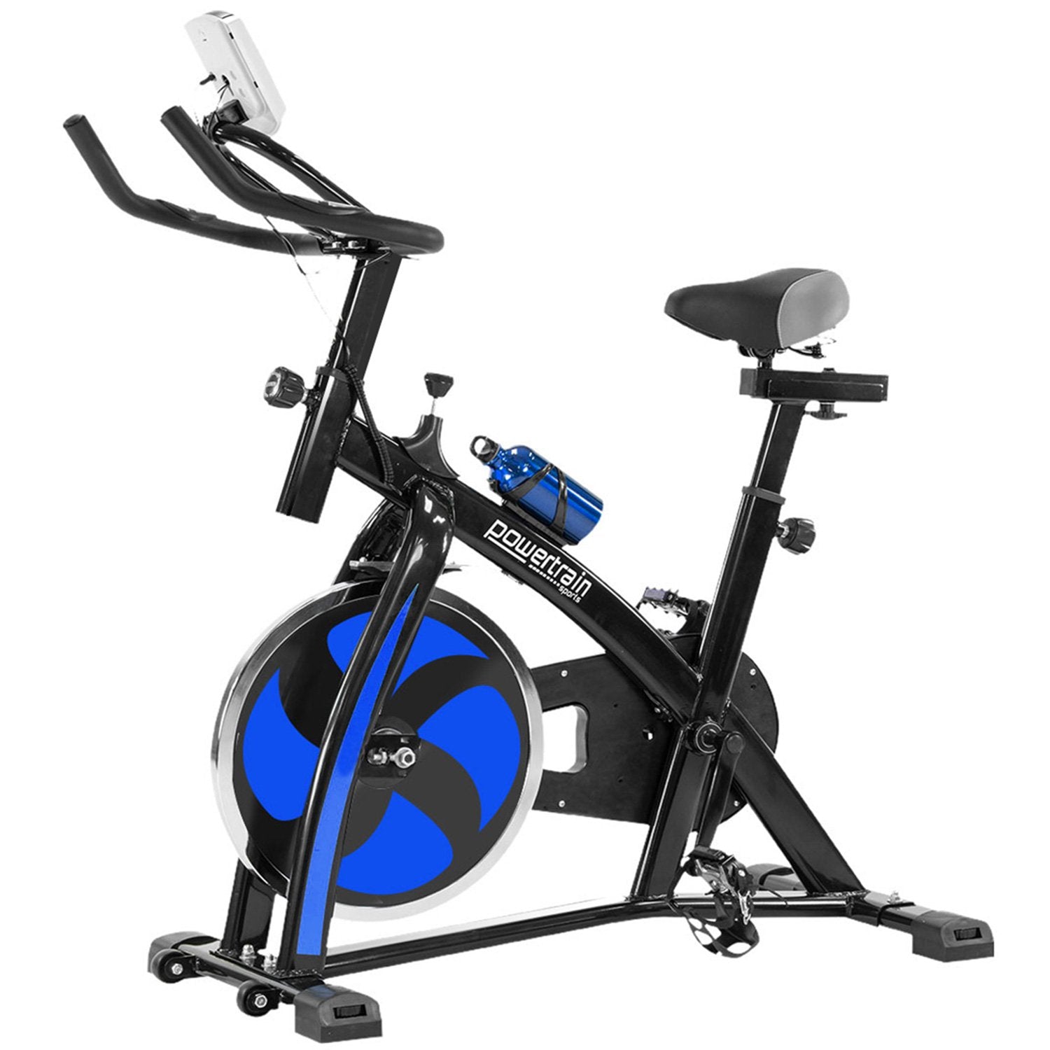 Heavy Flywheel Spin Bike, LCD Display, Adjustable Seat - PowerTrain