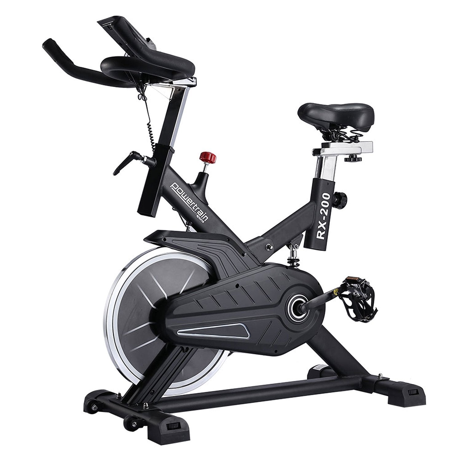 Adjustable Resistance Spin Bike w/ LCD Display & Shock Absorption - PowerTrain RX-200