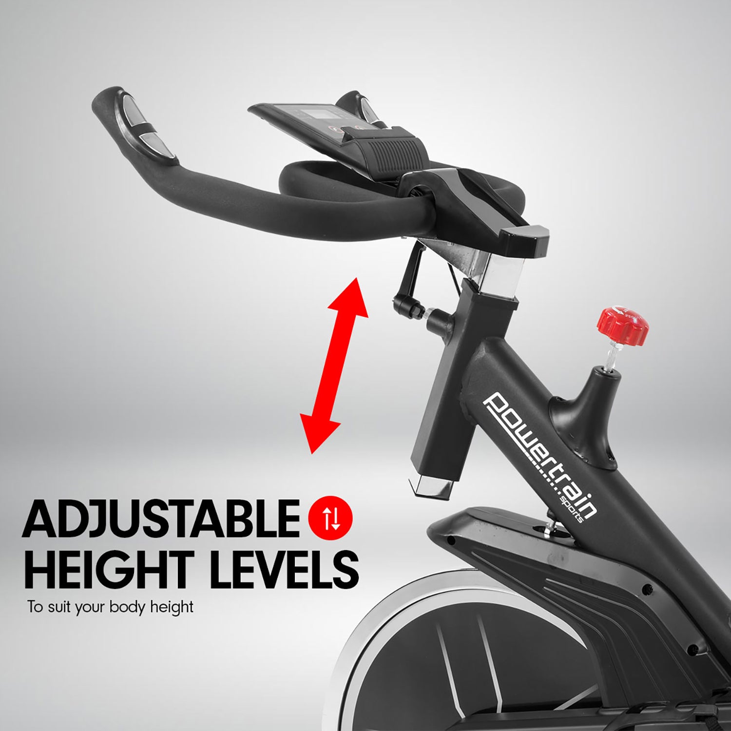 Adjustable Resistance Spin Bike w/ LCD Display & Shock Absorption - PowerTrain RX-200