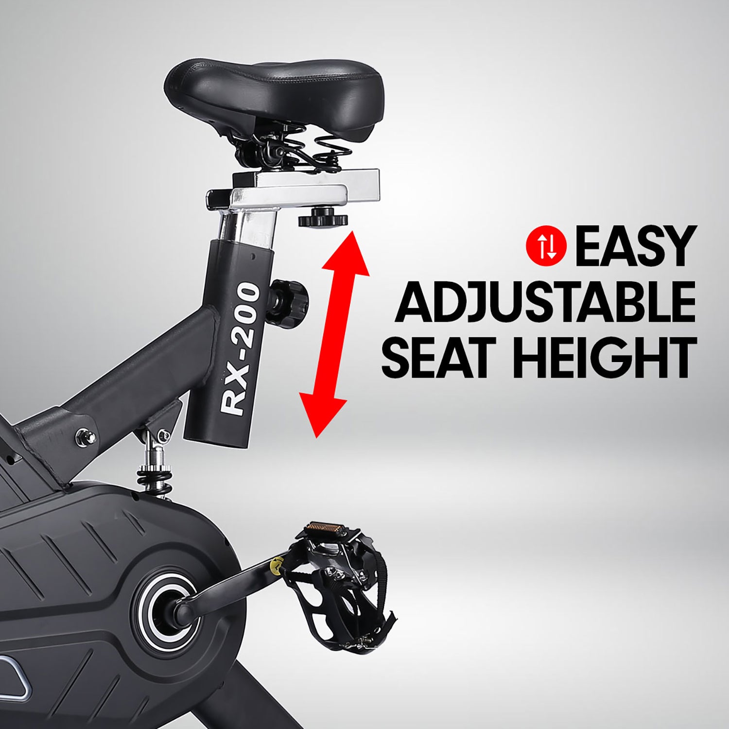 Adjustable Resistance Spin Bike w/ LCD Display & Shock Absorption - PowerTrain RX-200