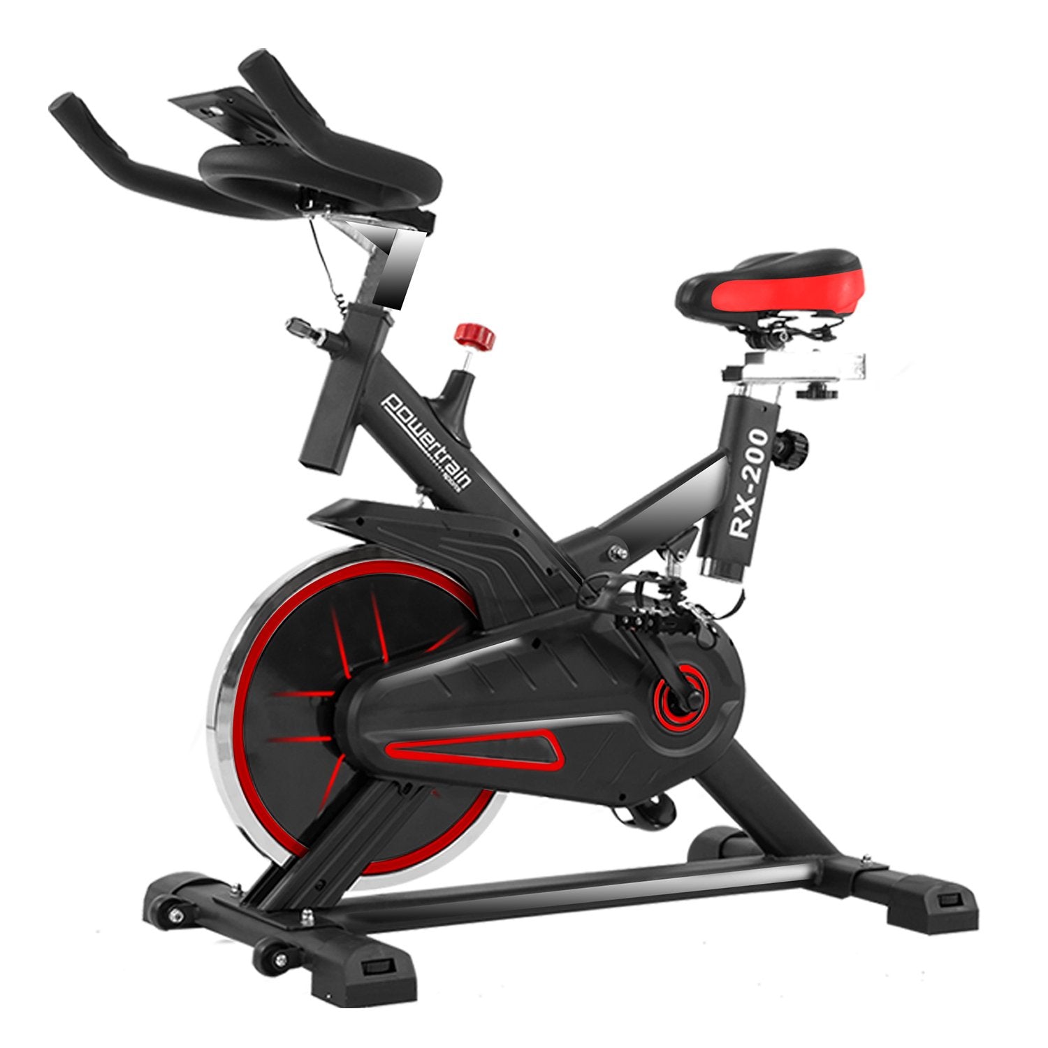 Adjustable Spin Bike w/ LCD, Cage Pedals, 8KG Flywheel - Powertrain