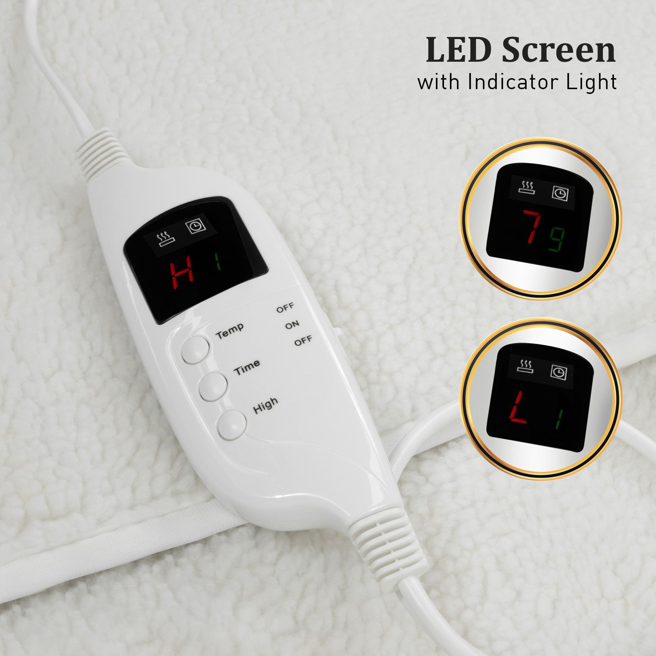 Ultra-Soft Double Electric Blanket, 9 Heat Settings - Laura Hill