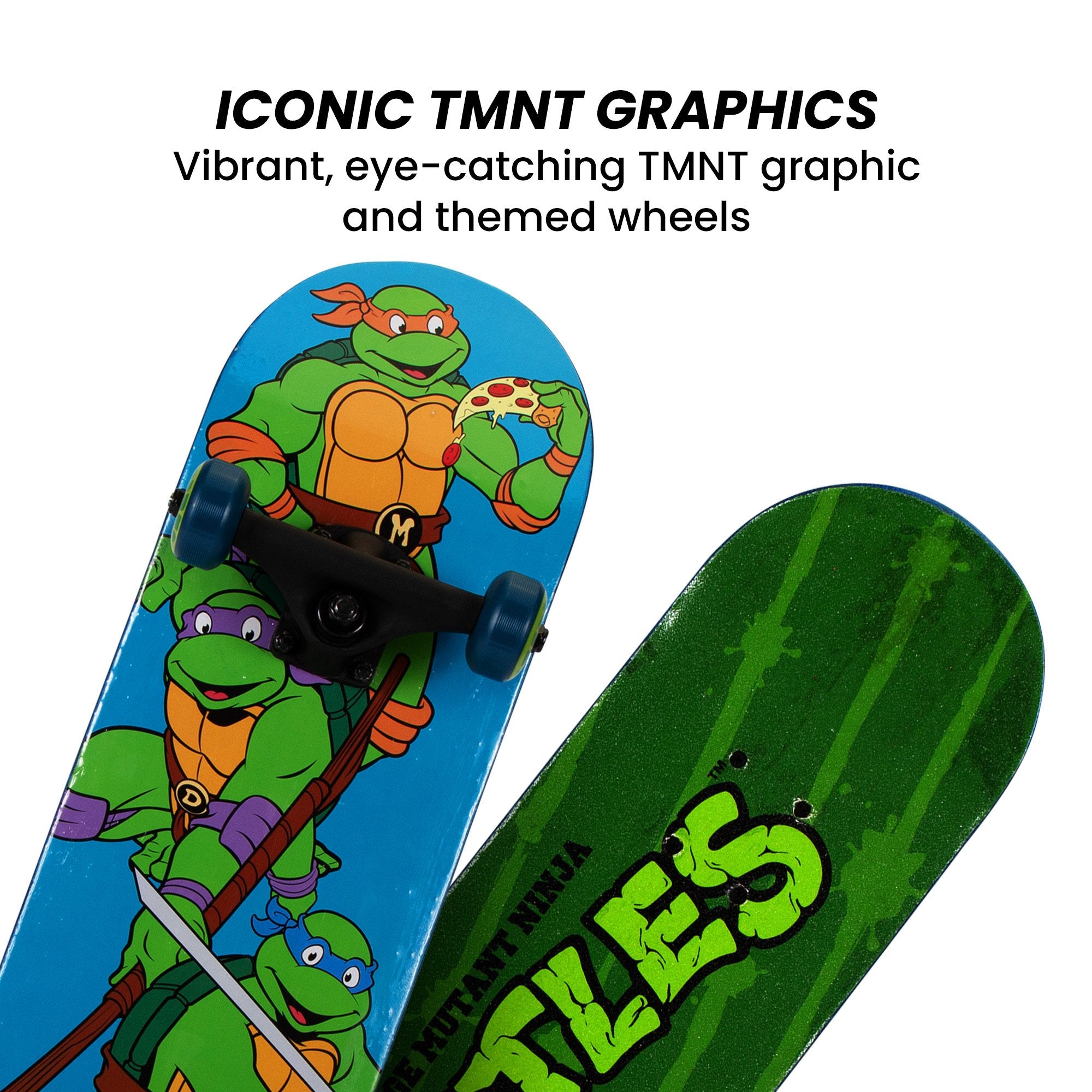 28-inch TMNT Skateboard with 9-Ply Maple Deck & Carbon Steel Bearings