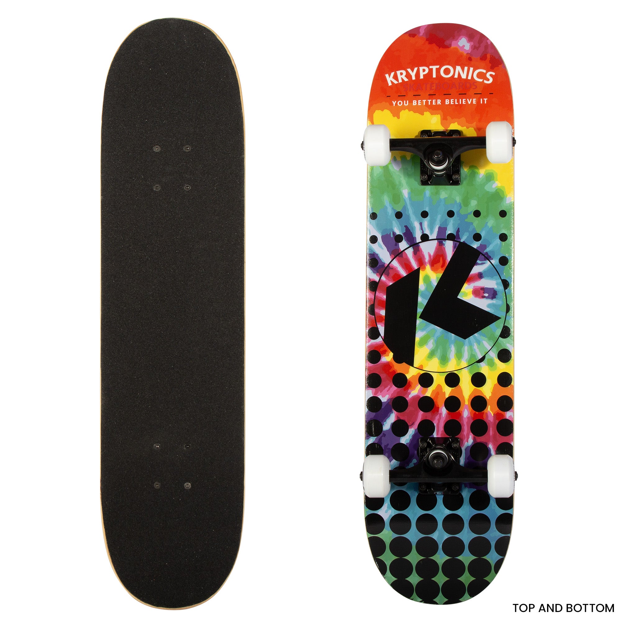 9 Ply Maple 31" Skateboard, Aluminium Trucks, Bearings - Kryptonics