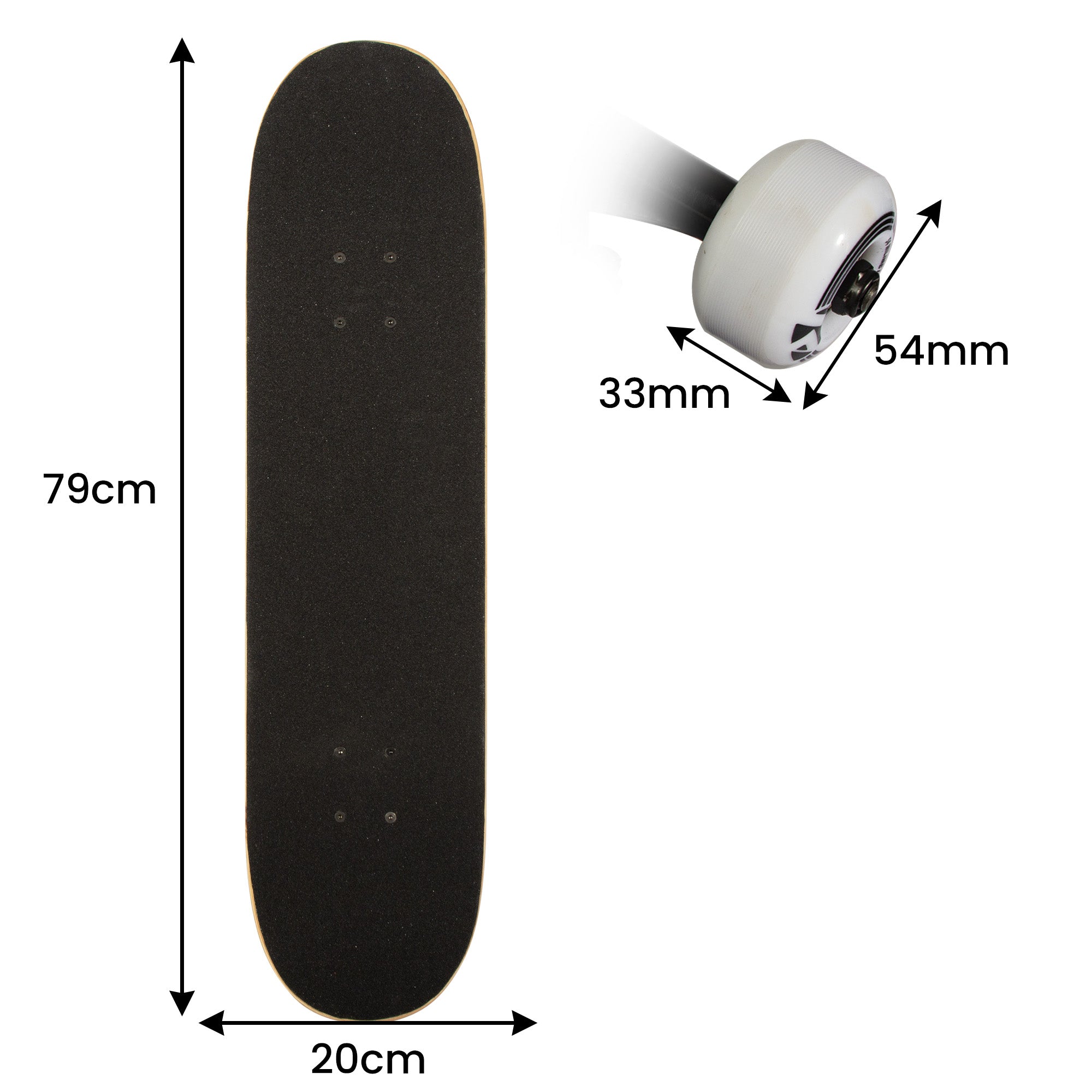 9 Ply Maple 31" Skateboard, Aluminium Trucks, Bearings - Kryptonics