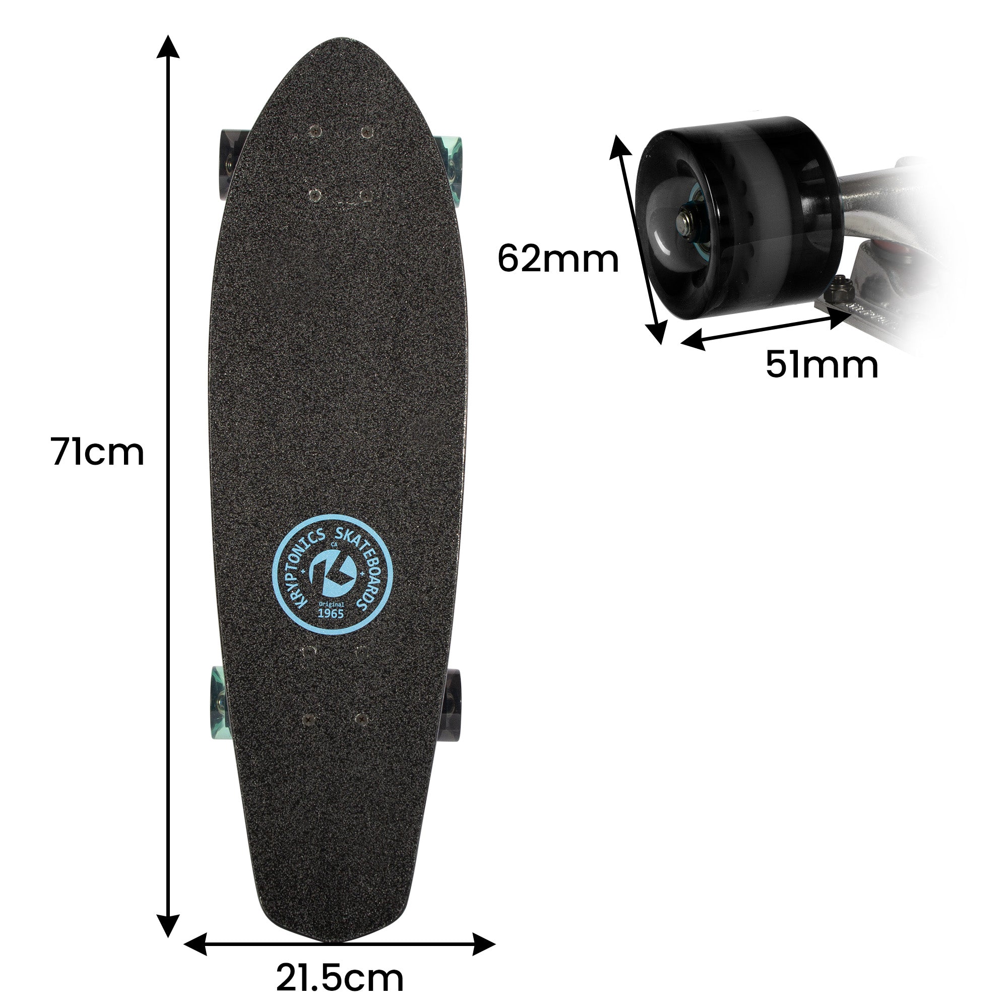 28" 8-Ply Cruiser Board, ABEC 3 Bearings – Kryptonics