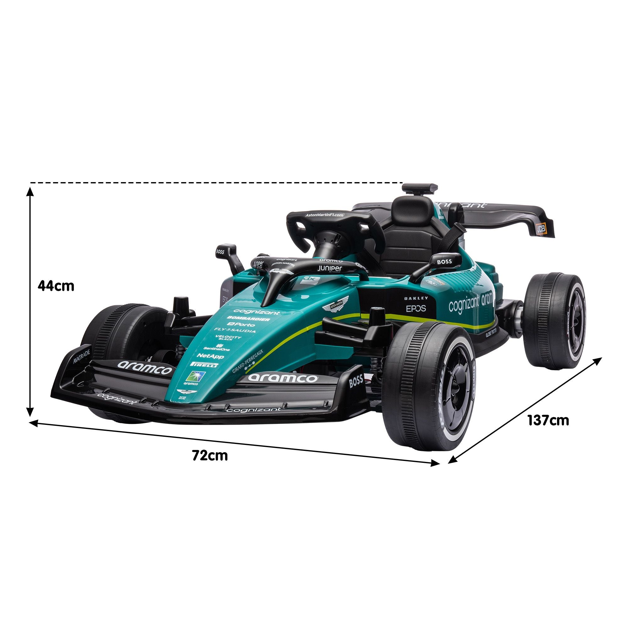 Kahuna Aston Martin Aramco F1 Licensed Electric Kids Ride On Race Car