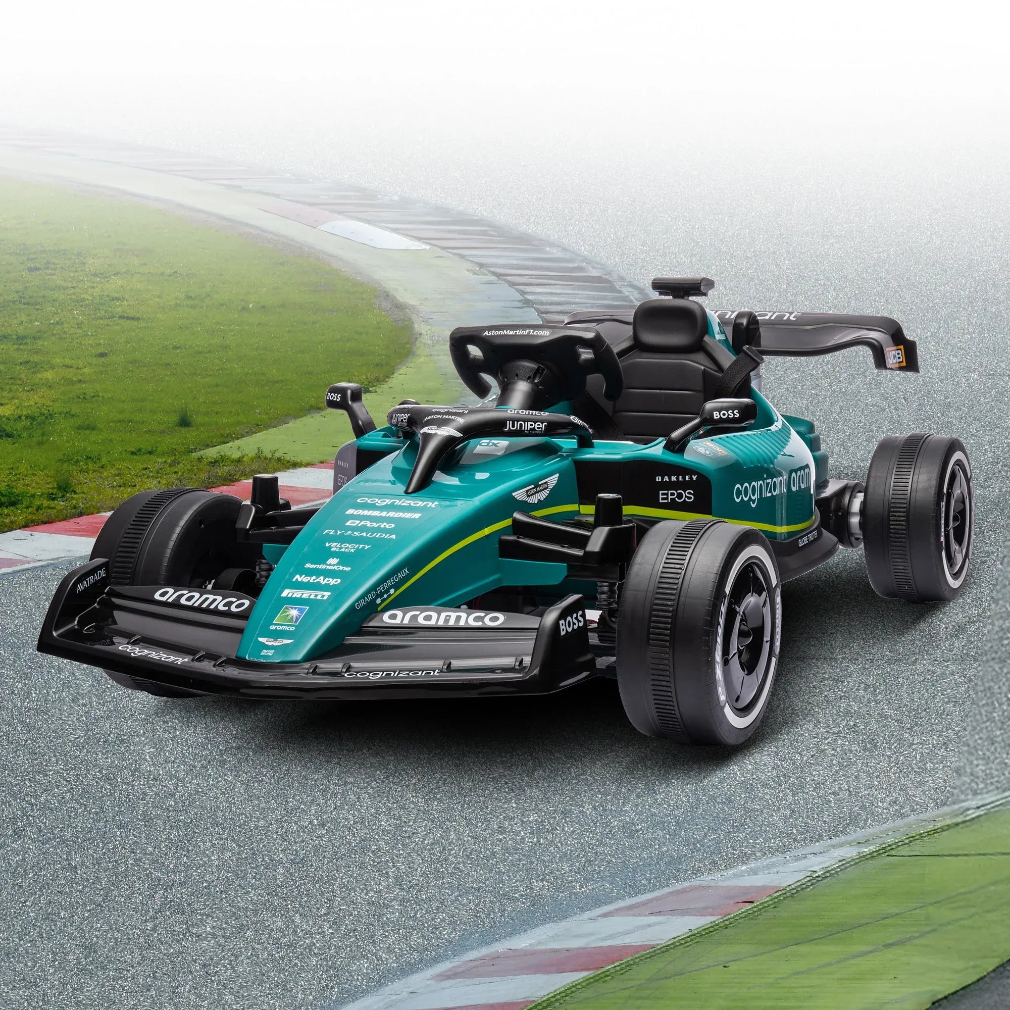 Kahuna Aston Martin Aramco F1 Licensed Electric Kids Ride On Race Car