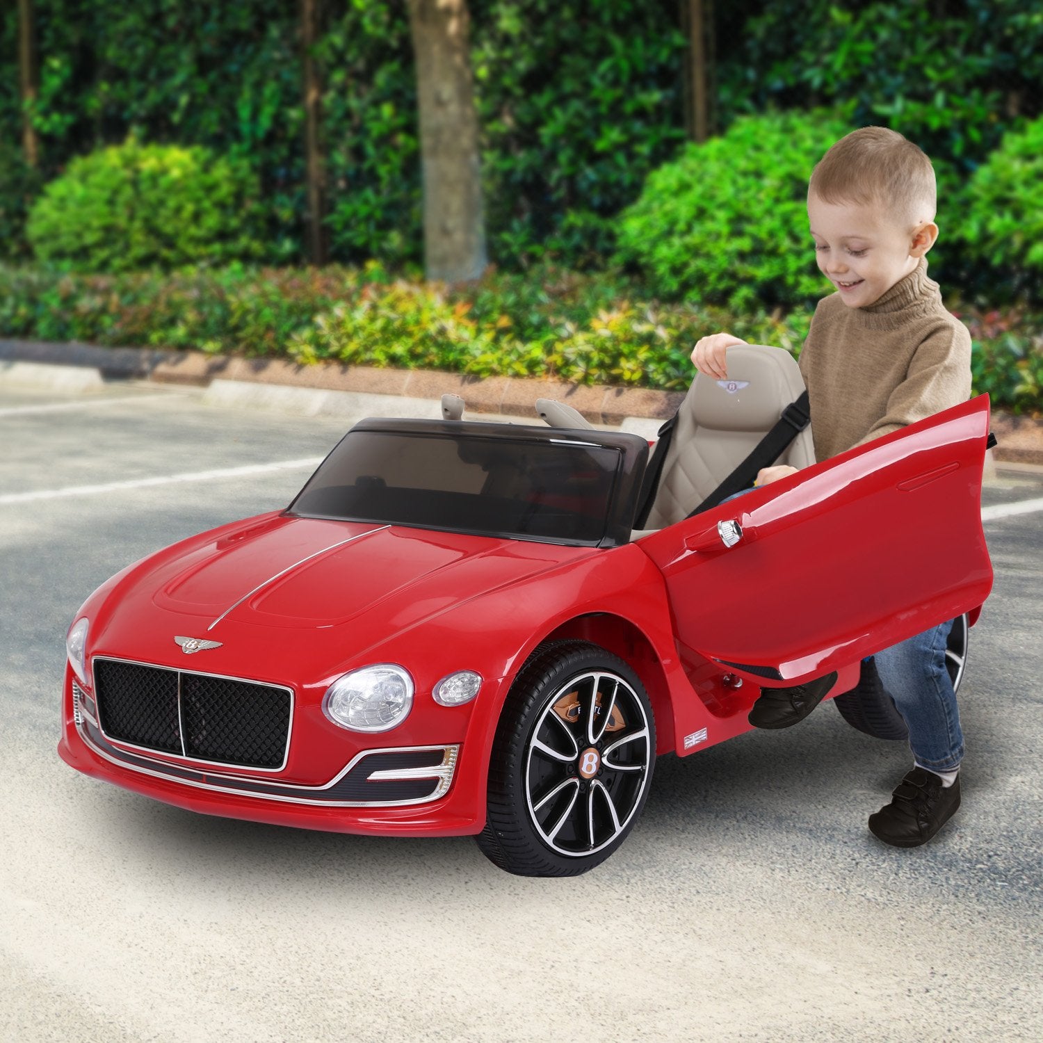 Red Bentley Exp 12 Speed 6E Kids Ride On Electric Car, Remote Control