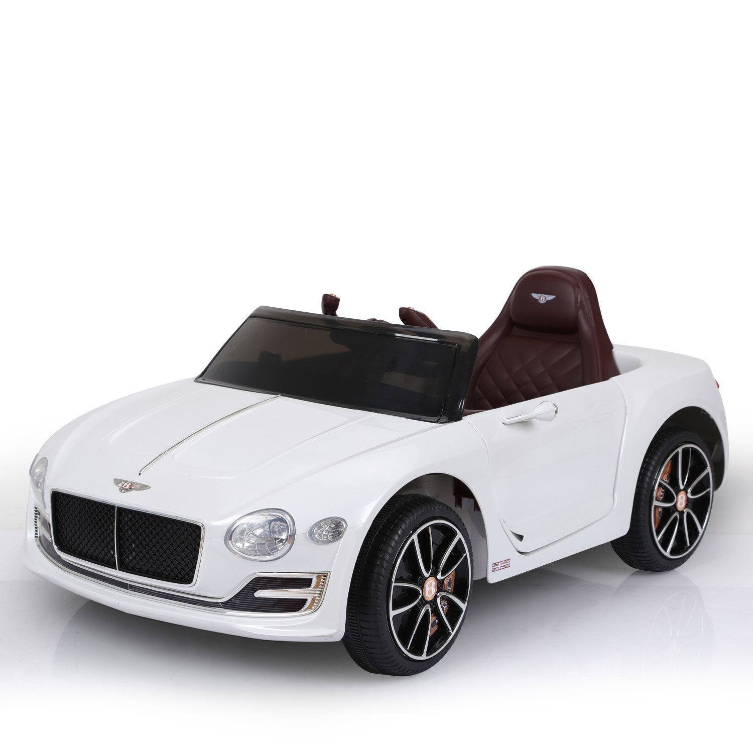 White Bentley 12 Speed Kids Ride On Electric Car - Remote Control