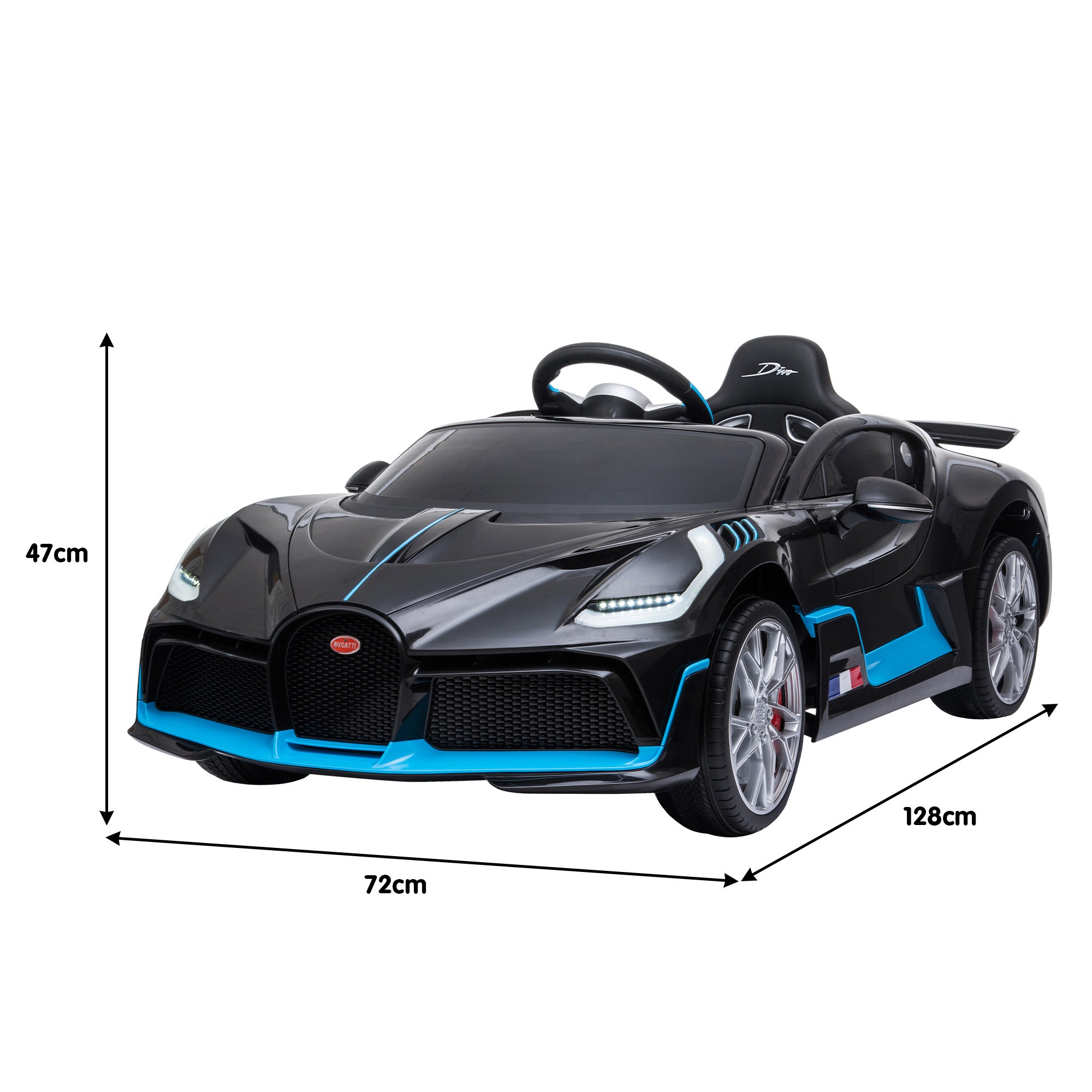 Bugatti Divo Electric Ride On Car with LED Lights & Suspension