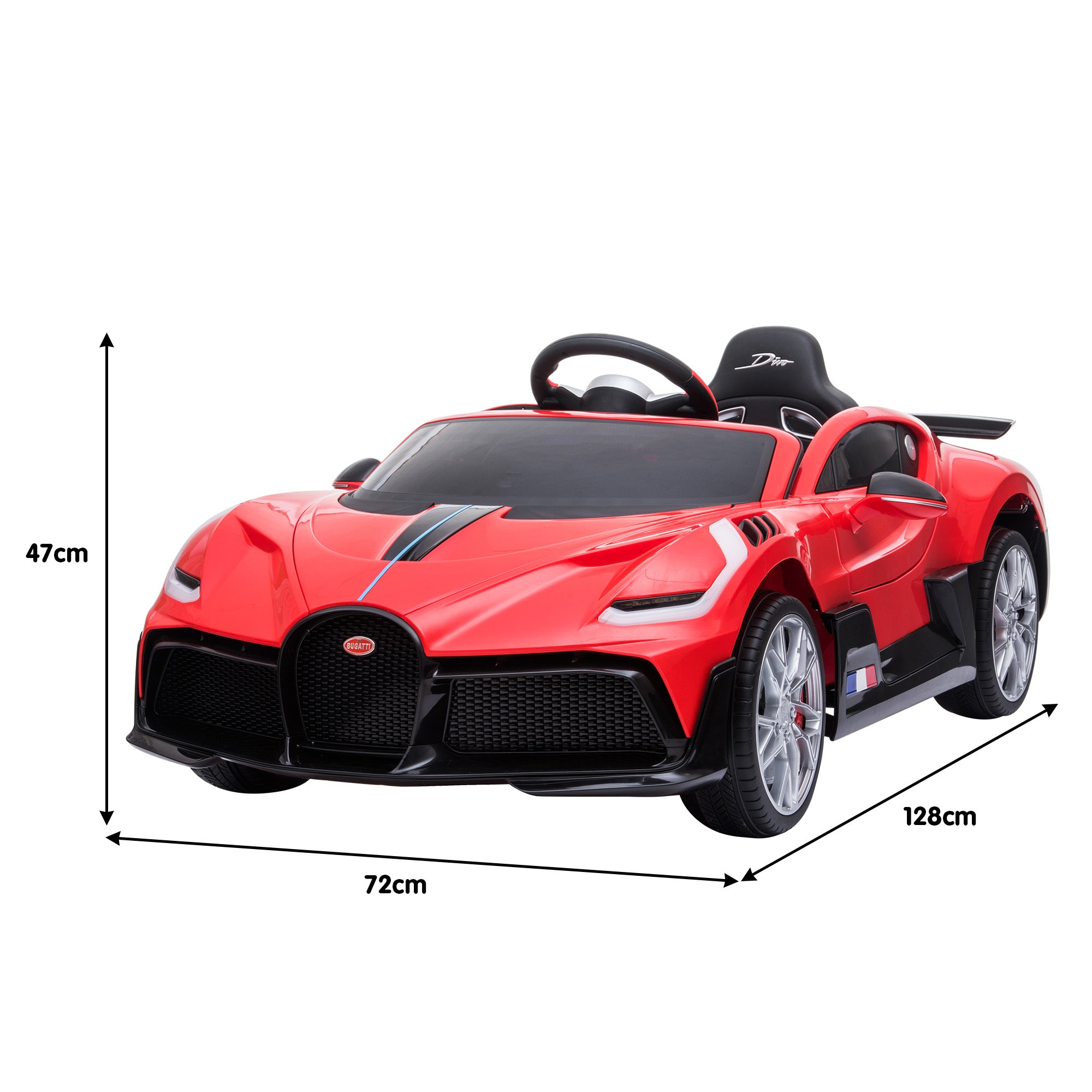 Licensed Bugatti Divo Red Kids Electric Ride On Car 12V7AH