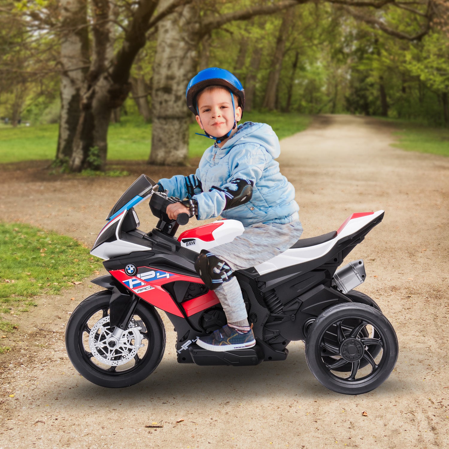 BMW HP4 Kids Ride-On Motorbike, Media Player, Red, Kahuna