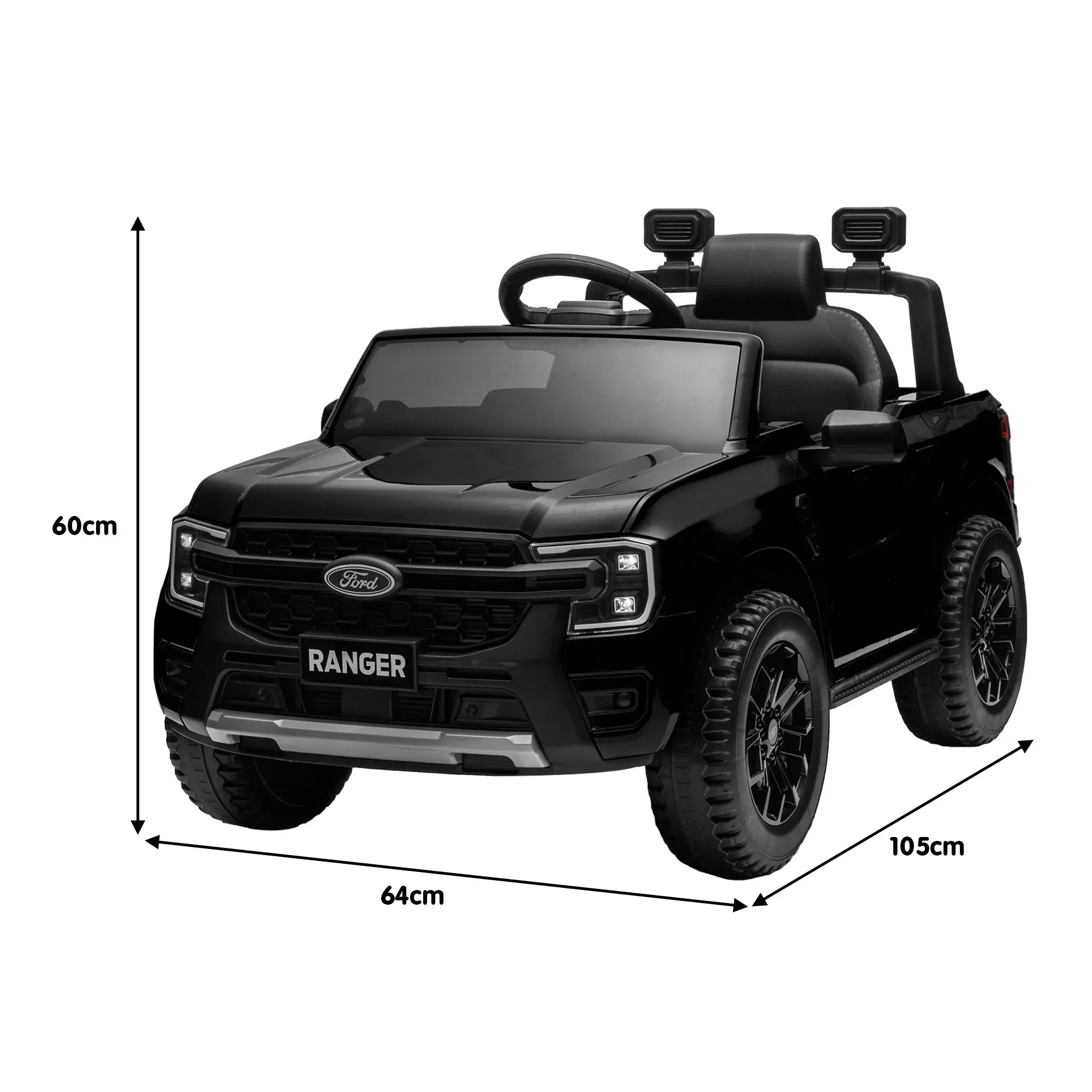 Kahuna Ford Ranger Electric Kids Ride On Car - Black