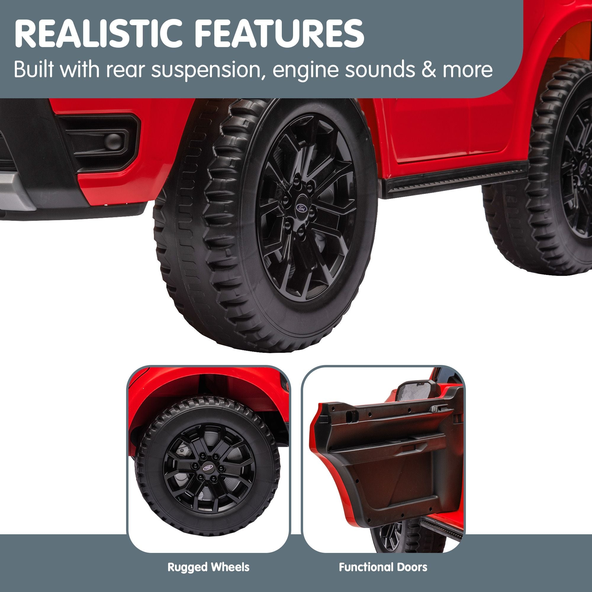 Kahuna Ford Ranger Electric Kids Ride On Car in Red