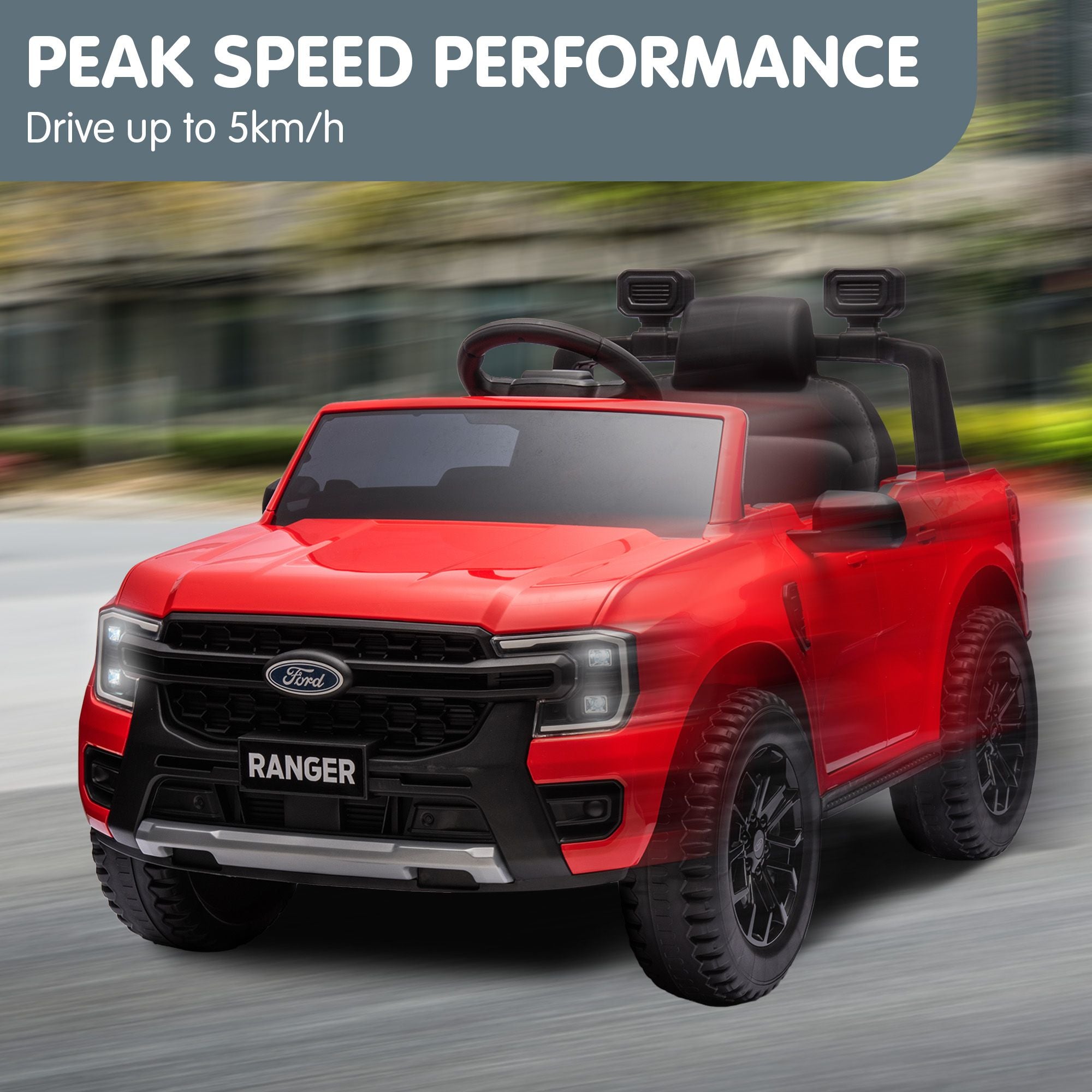 Kahuna Ford Ranger Electric Kids Ride On Car in Red