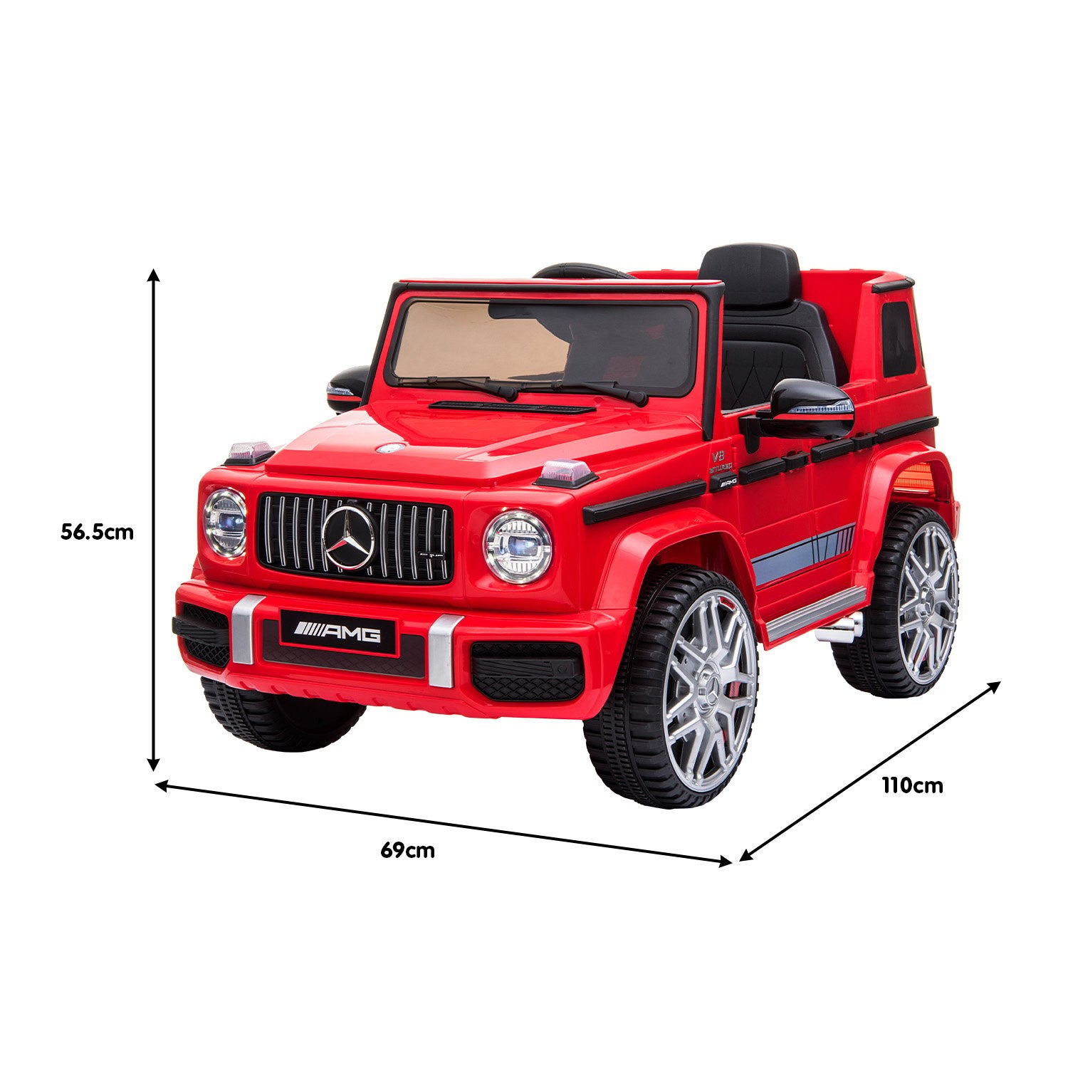 Mercedes Benz AMG G63 Electric Ride On Car with Remote - Red