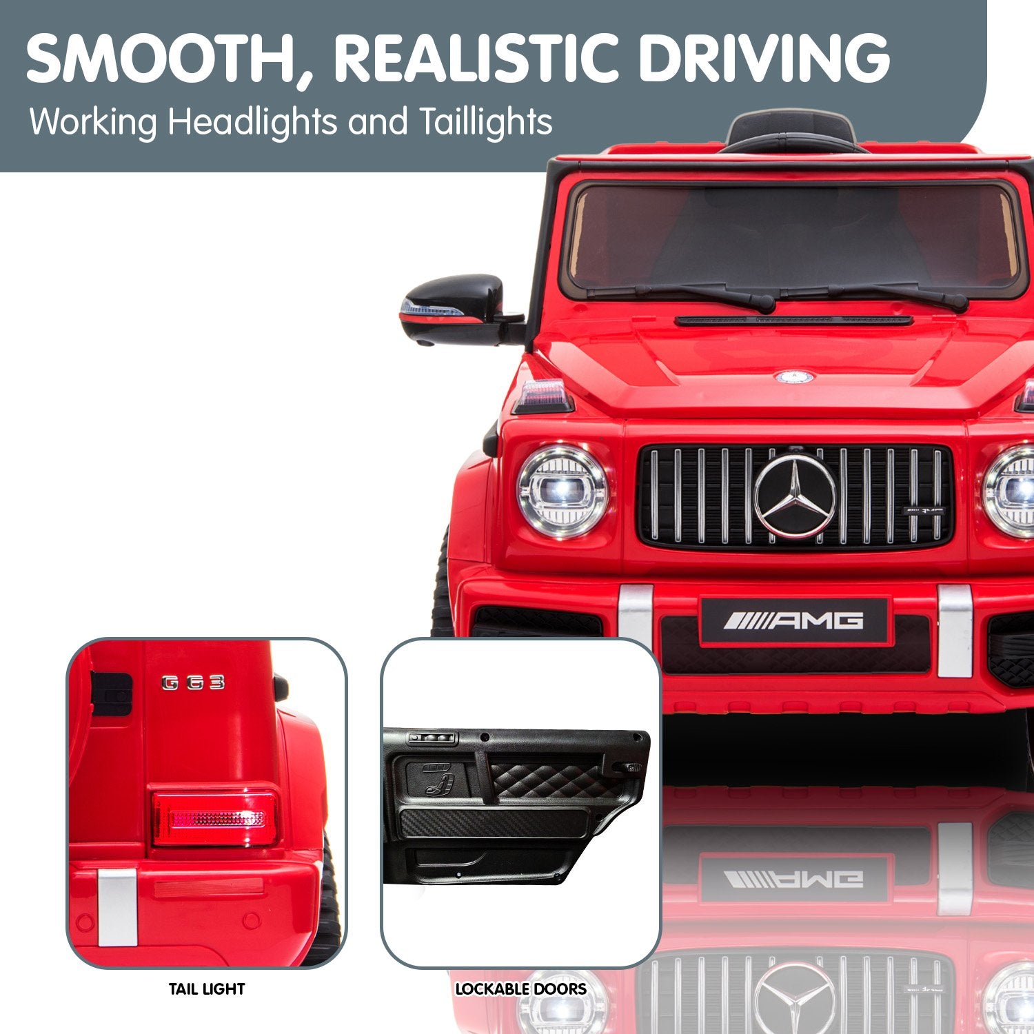 Mercedes Benz AMG G63 Electric Ride On Car with Remote - Red