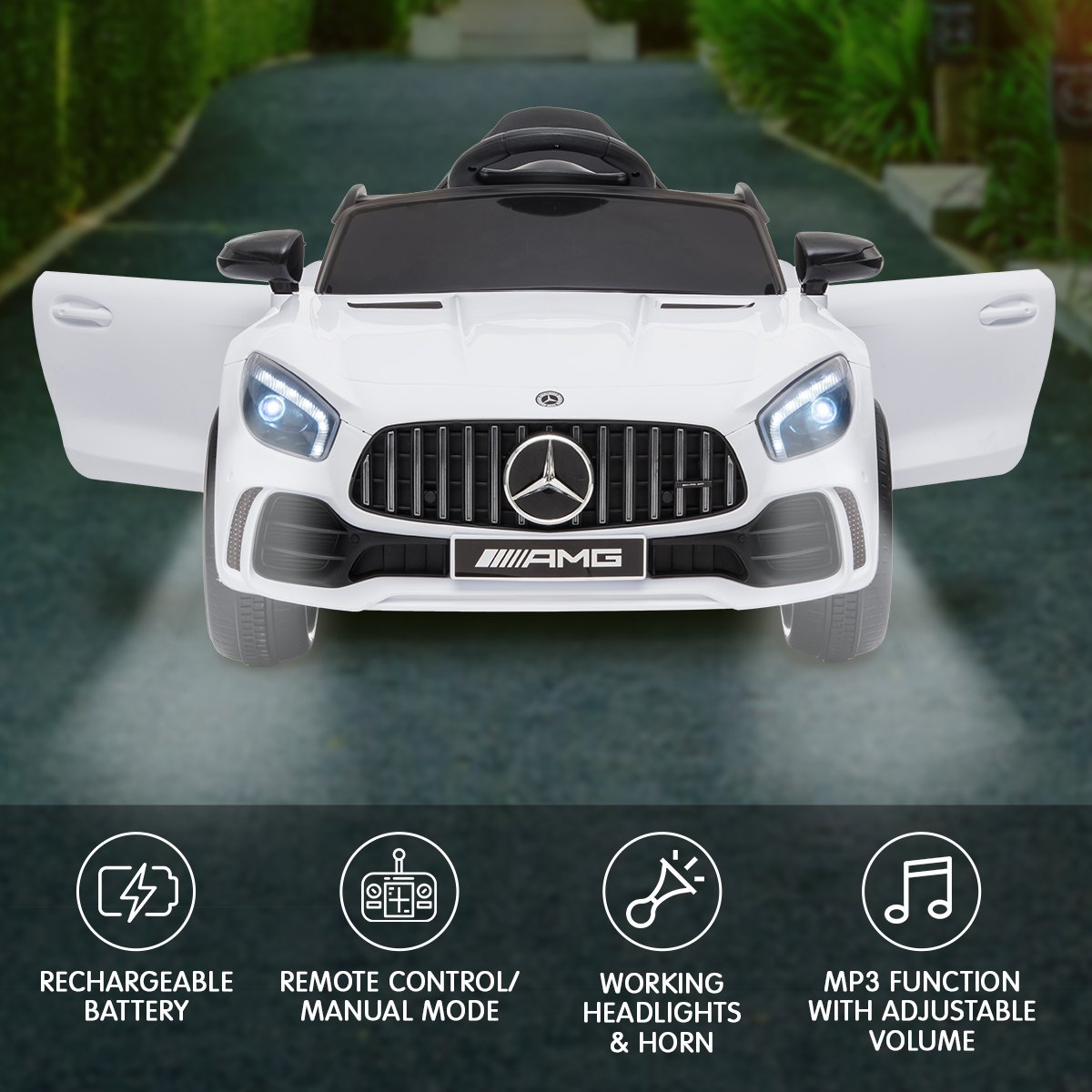 Mercedes-AMG GTR Kids Electric Ride On Car w/ Remote Control