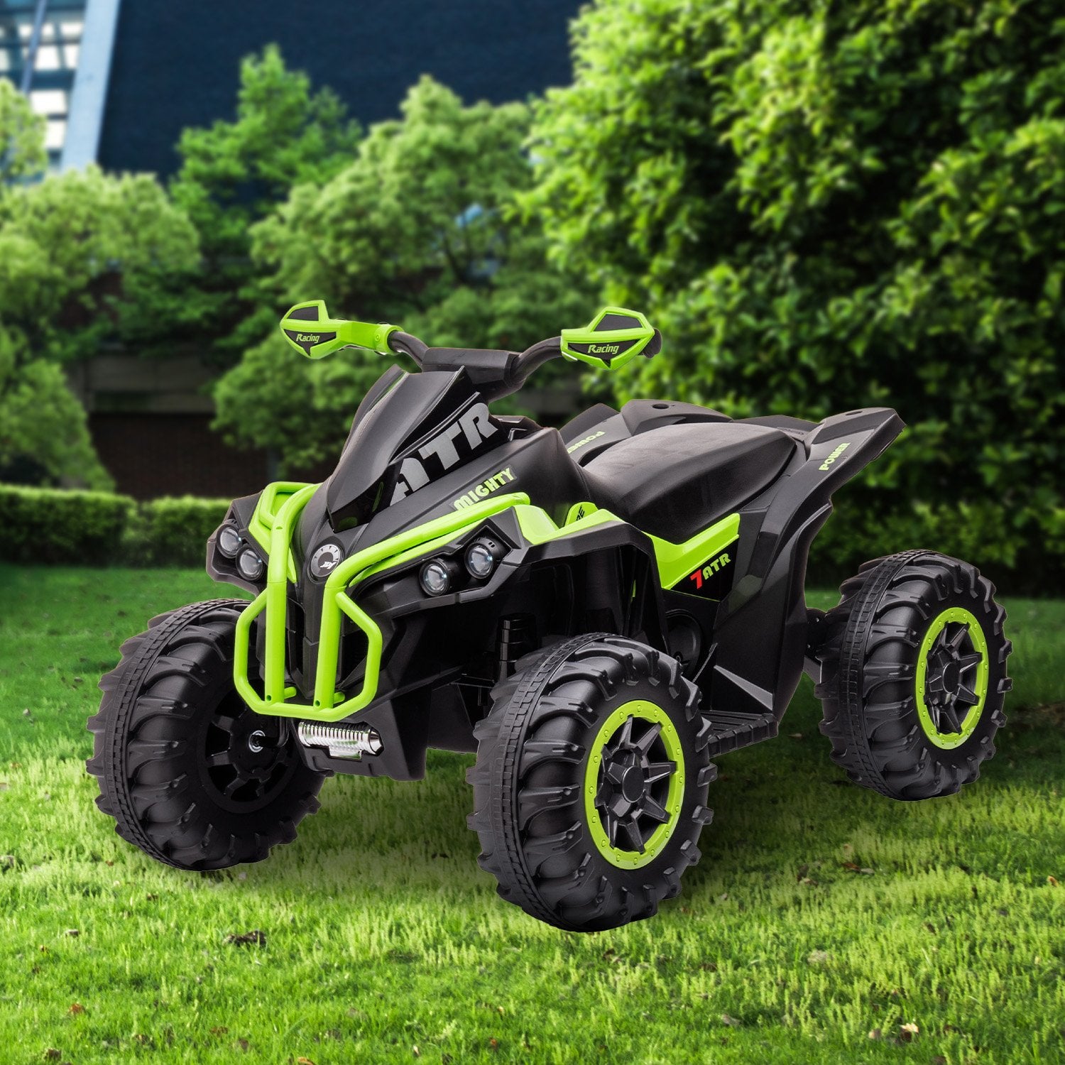 Green LED Electric Ride On Quad Bike with MP3, AUX - Kahuna