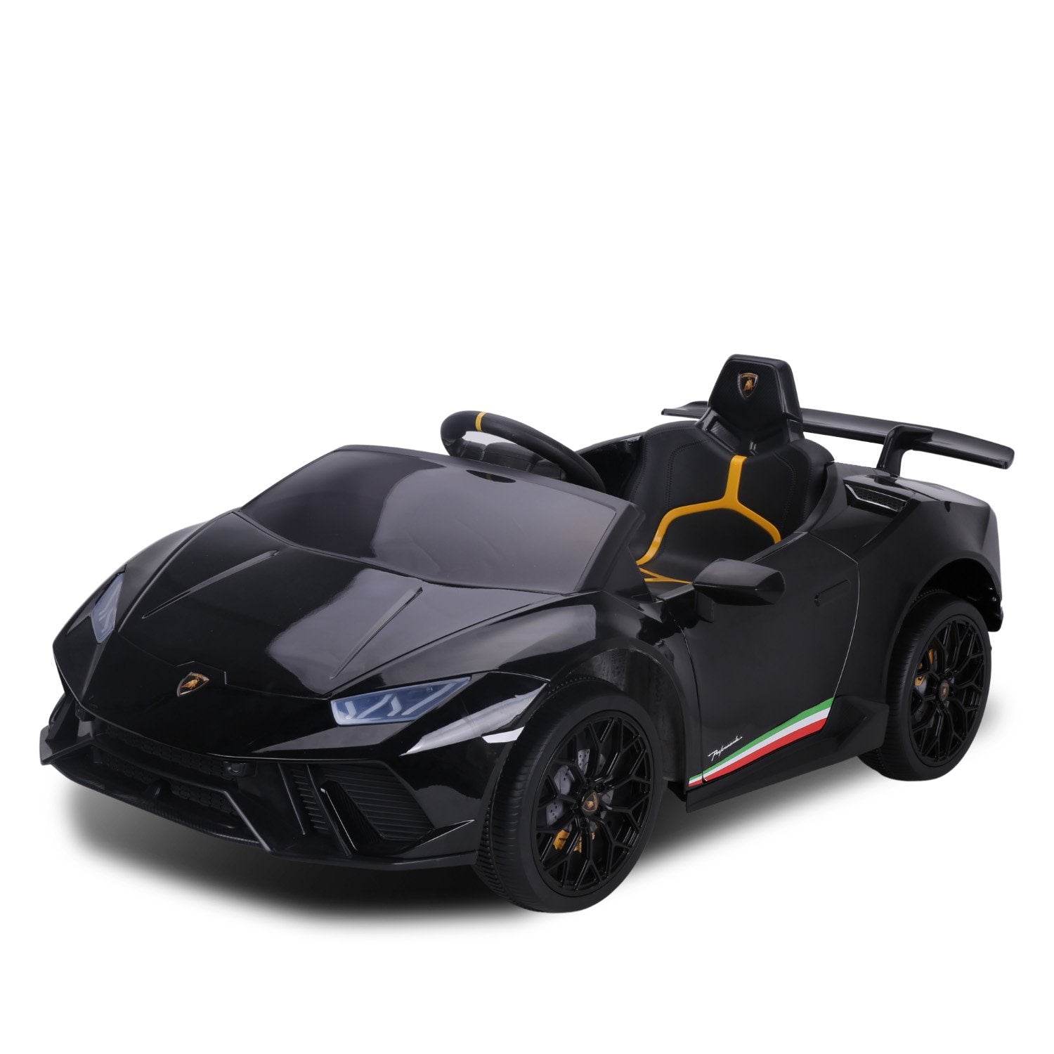 Black Lamborghini Performante Kids Electric Ride On Car, Remote