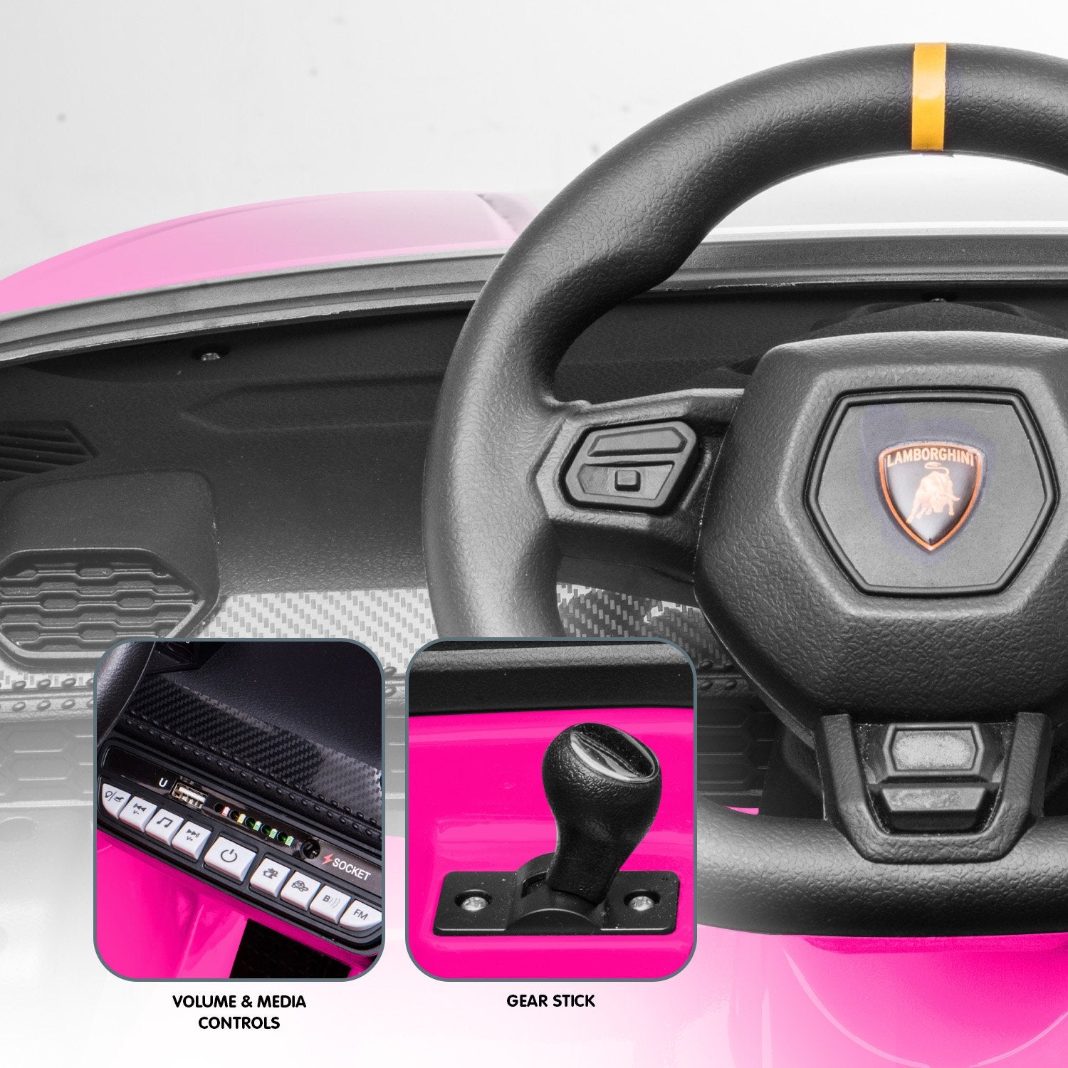 Lamborghini Performante Kids Pink Electric Ride On Car - Kahuna