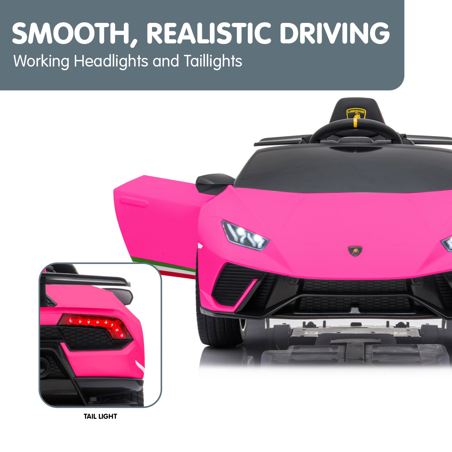 Lamborghini Performante Kids Pink Electric Ride On Car - Kahuna