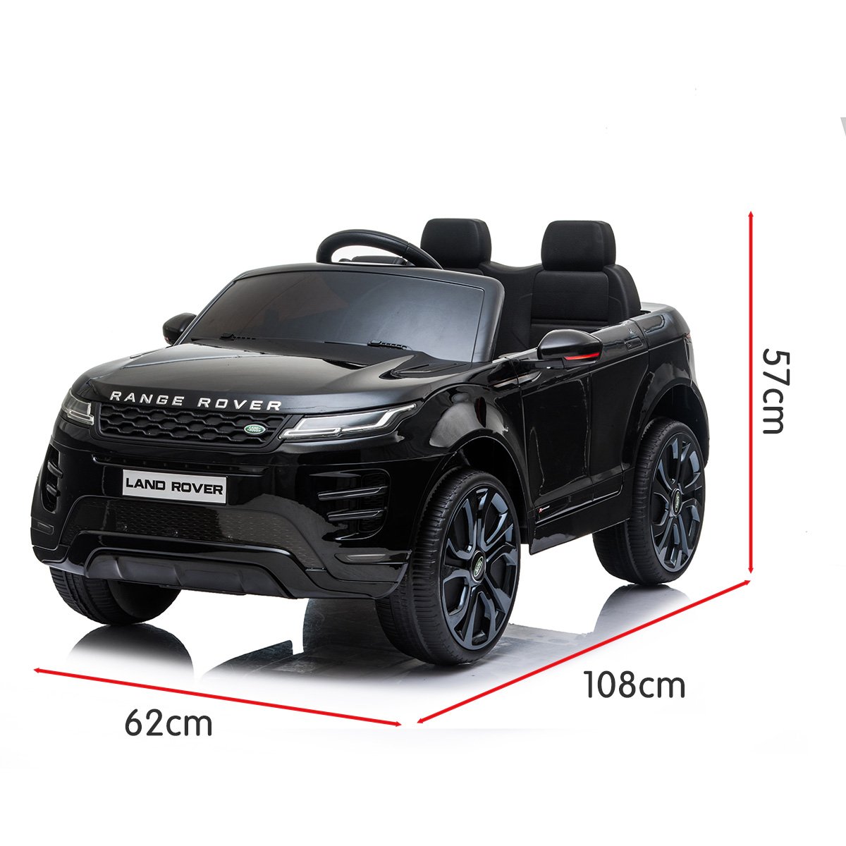 Licensed Land Rover Kids Electric Ride On Car, Black